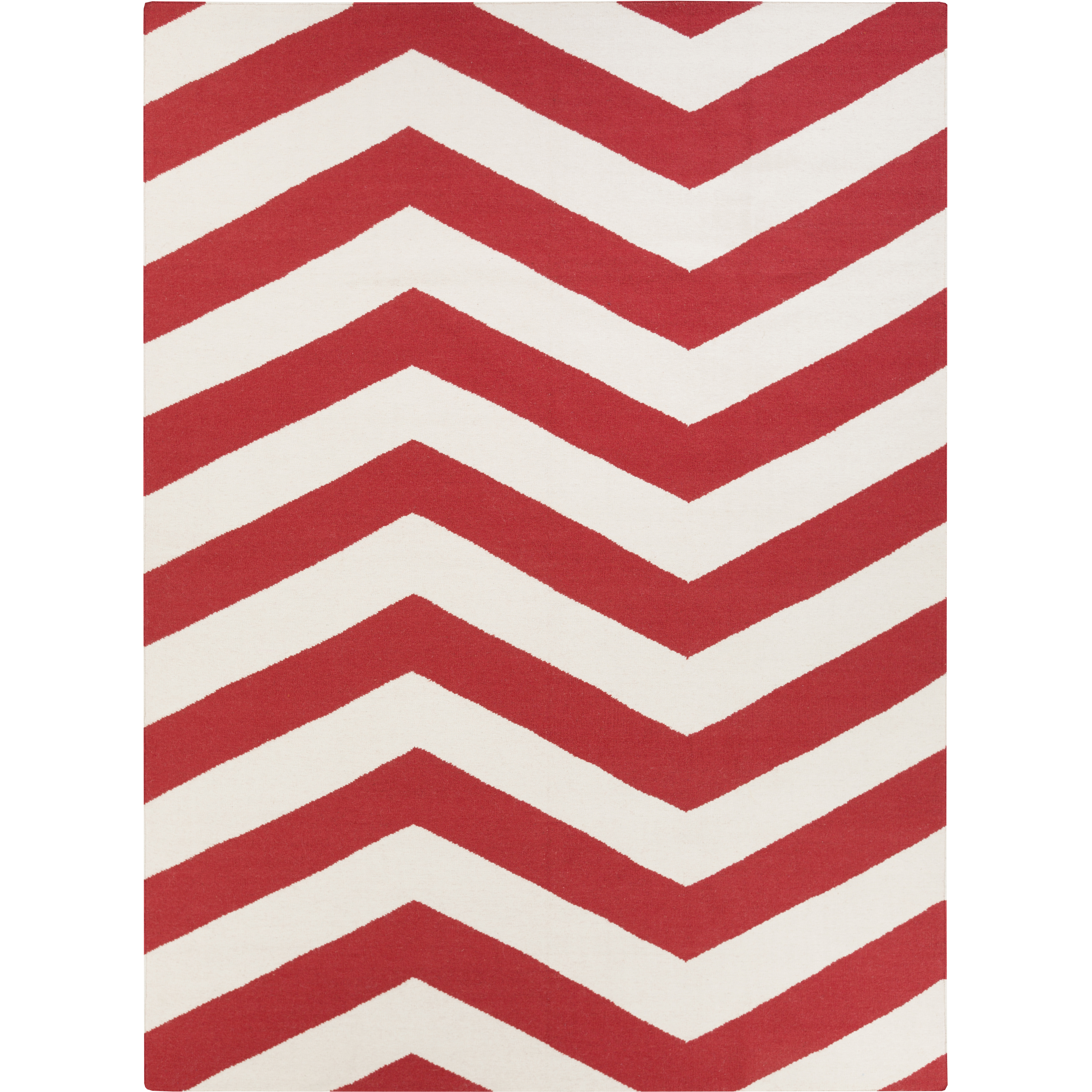 Frontier 132 X 96 inch Bright Orange, White Rug