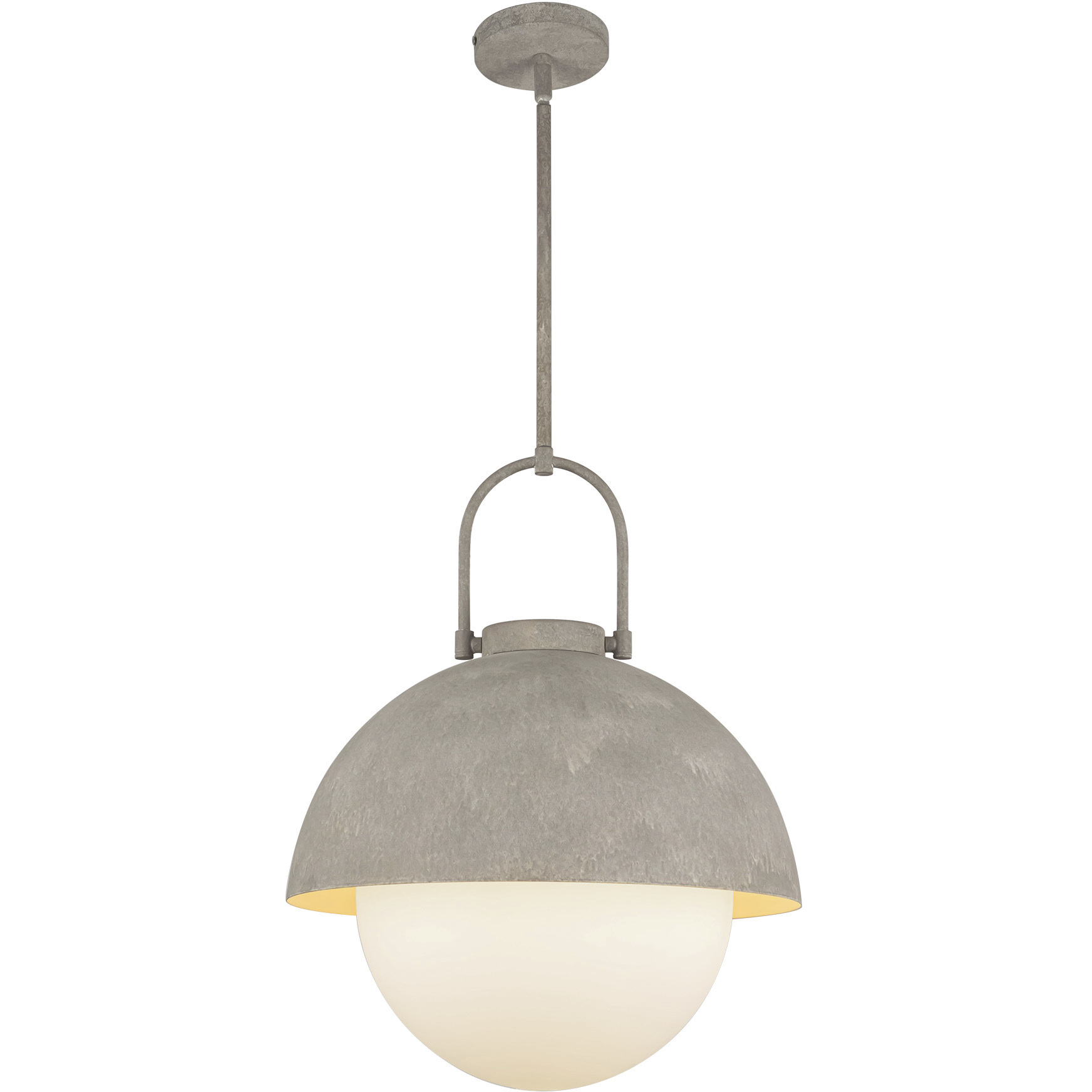 Alora Mood Harper 1 Light 15.75 inch Steel Shade/Opal Matte Glass Pendant Ceiling Light