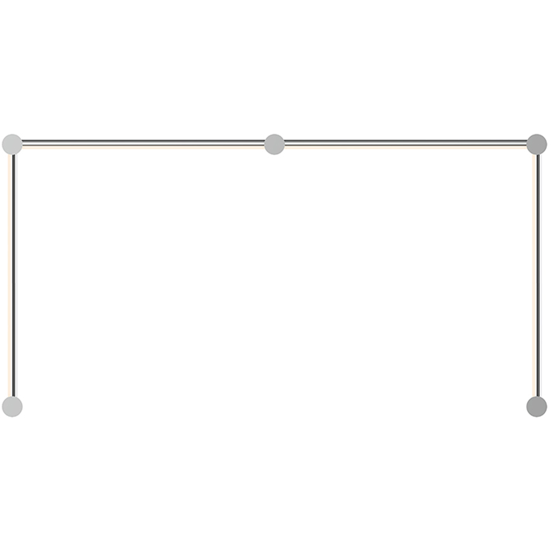 Purolinear 360 LED 49 inch Satin Chrome ADA Wall Bar Light Wall Light