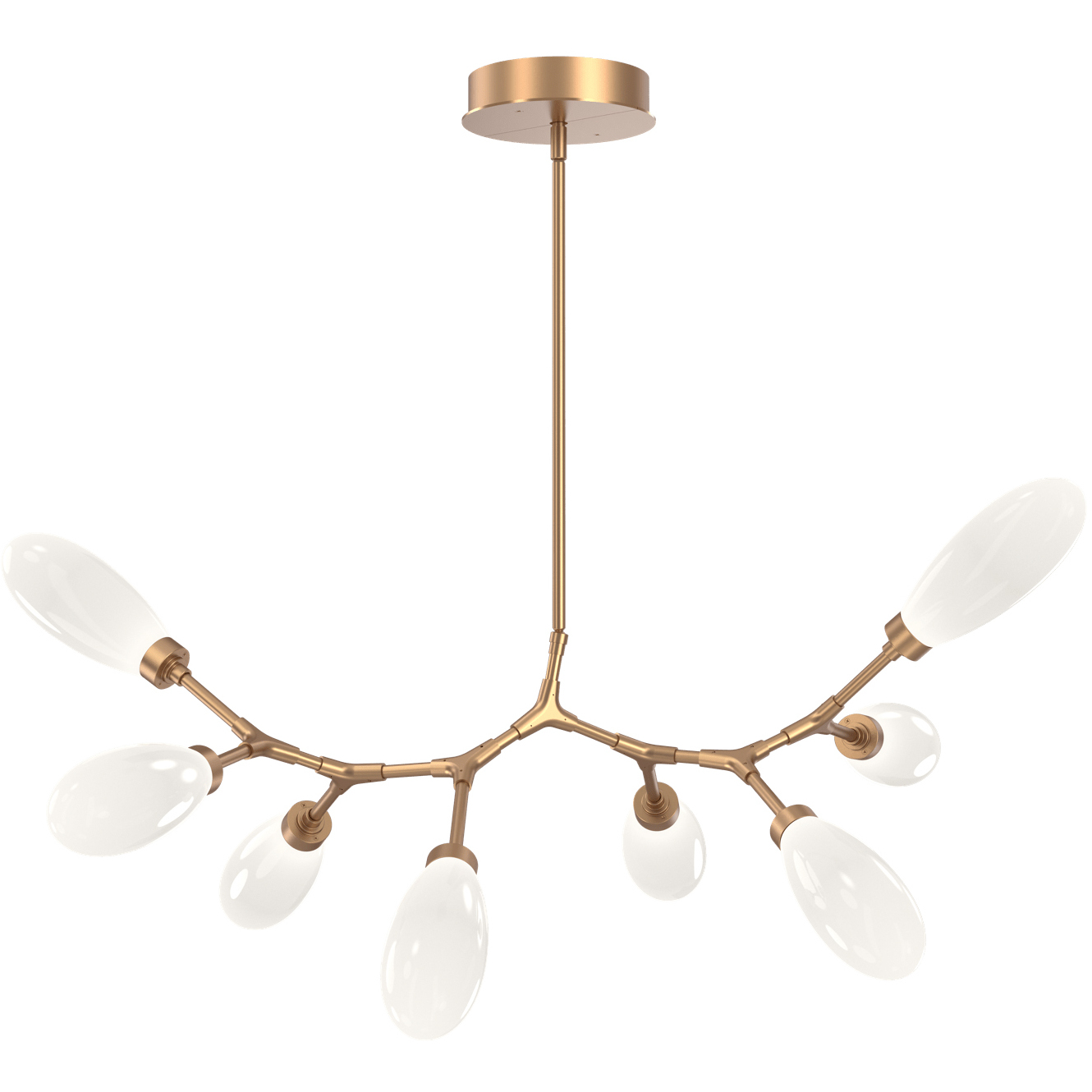 Fiori LED 51.9 inch Novel Brass Linear Pendant Ceiling Light, Modern Branch