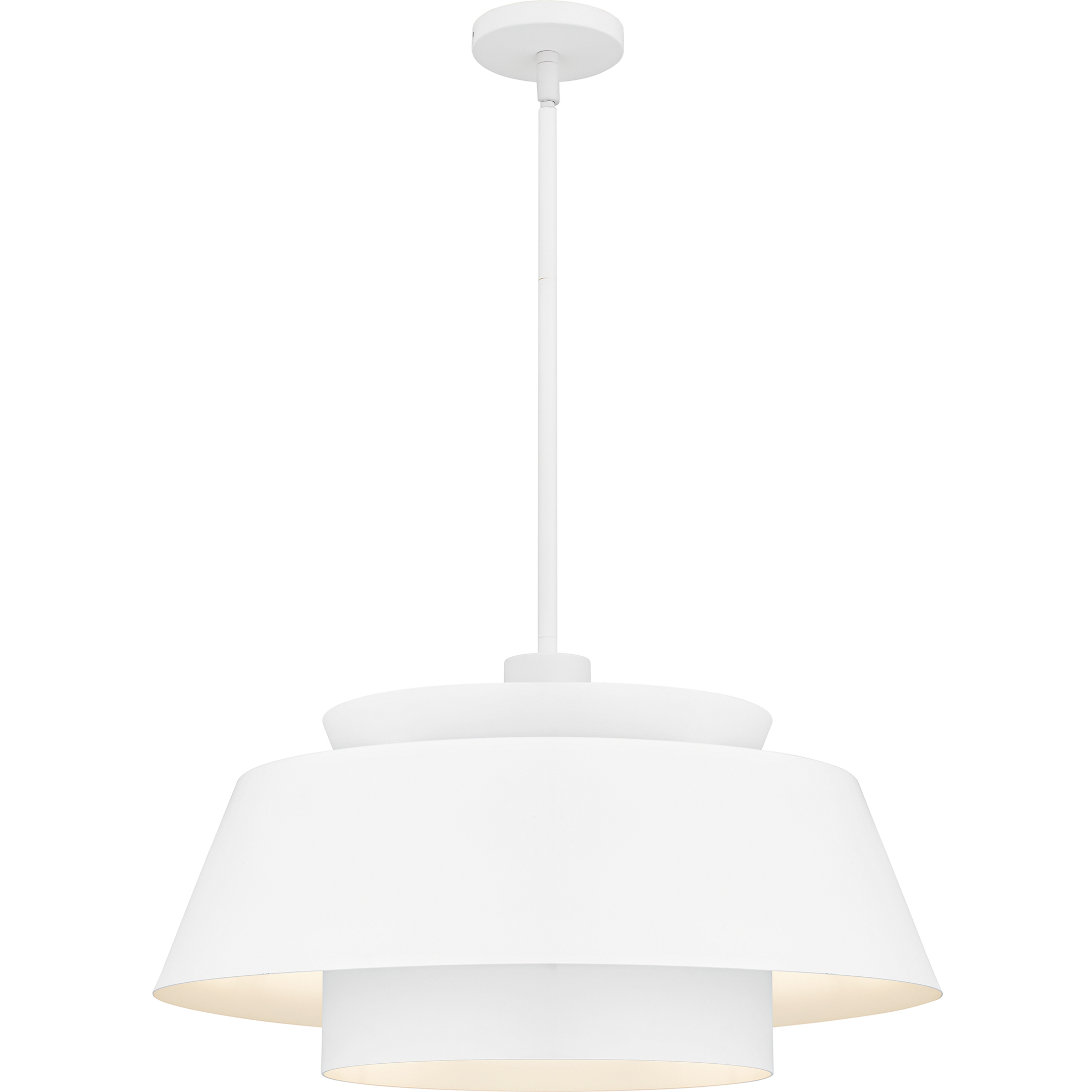 Lumi 3 Light 24 inch Matte White Pendant Ceiling Light, Large