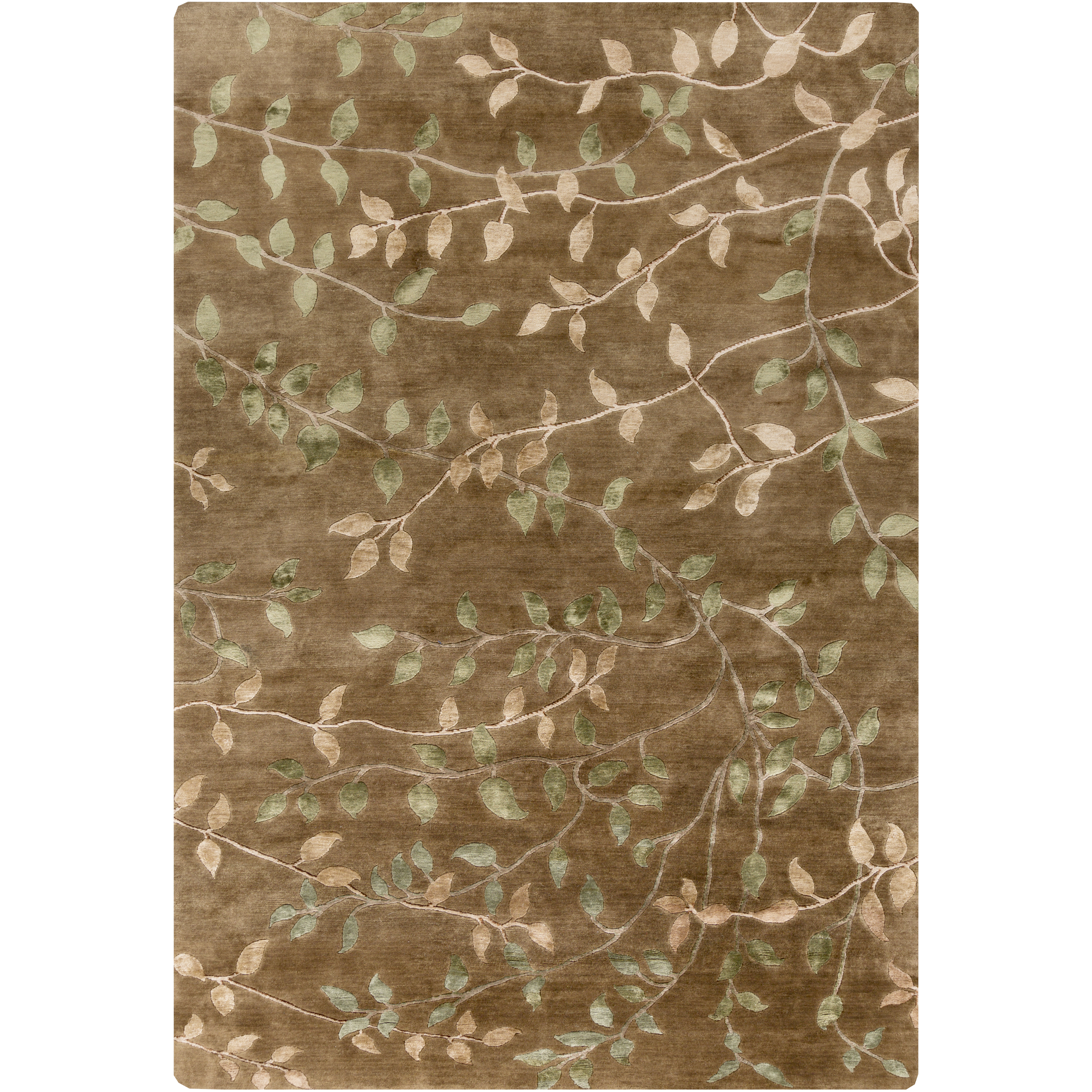 Synergy 108 X 72 inch Dark Brown / Sage / Taupe Handmade Rug
