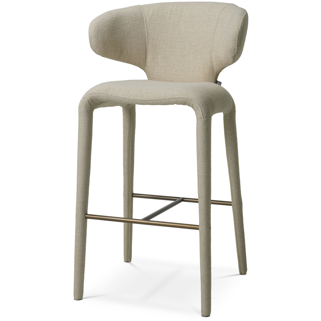 Josephine 40.94 inch Renato Ecru and Bronze Bar Stool