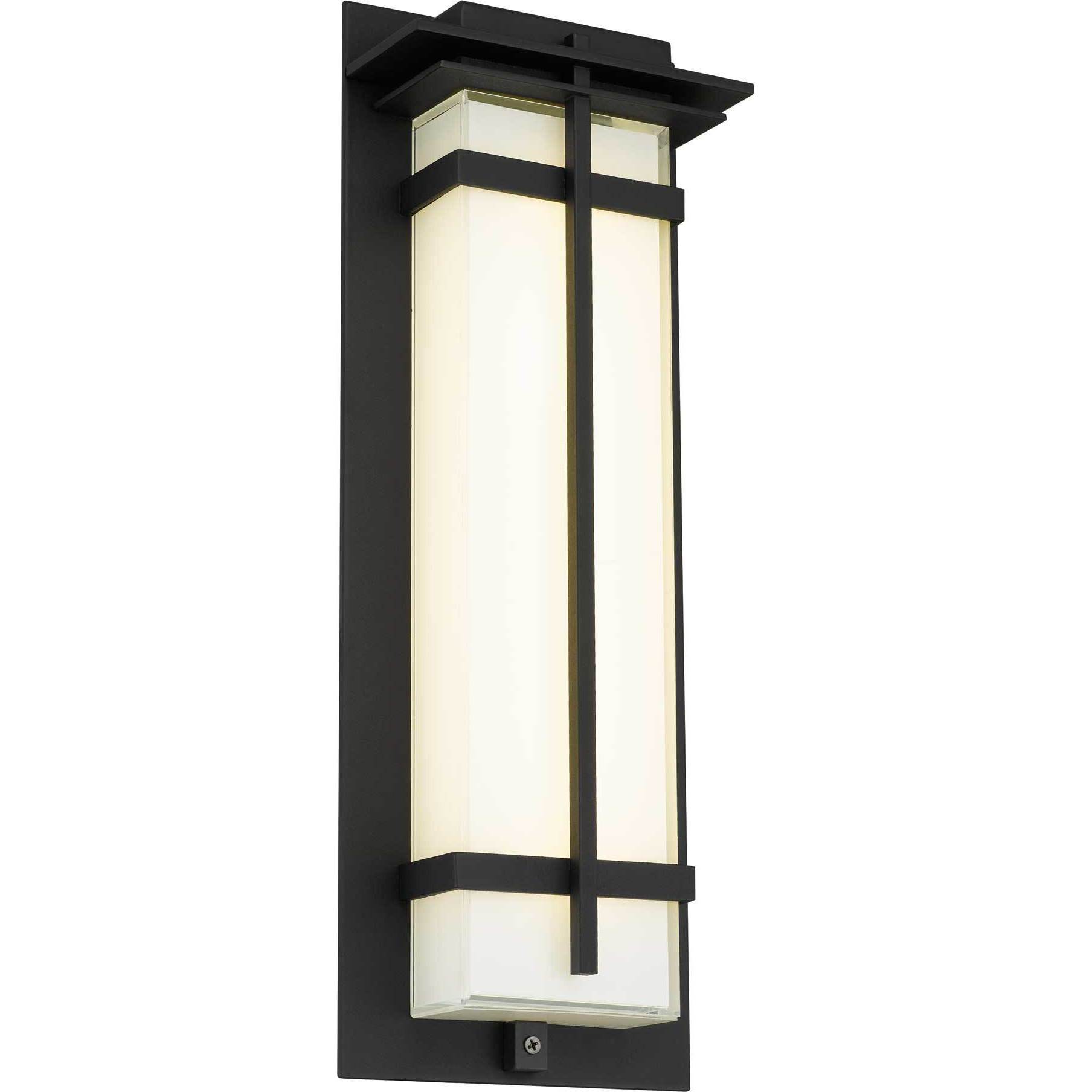 Frank LED 18 inch Sand Black Outdoor Wall Sconce