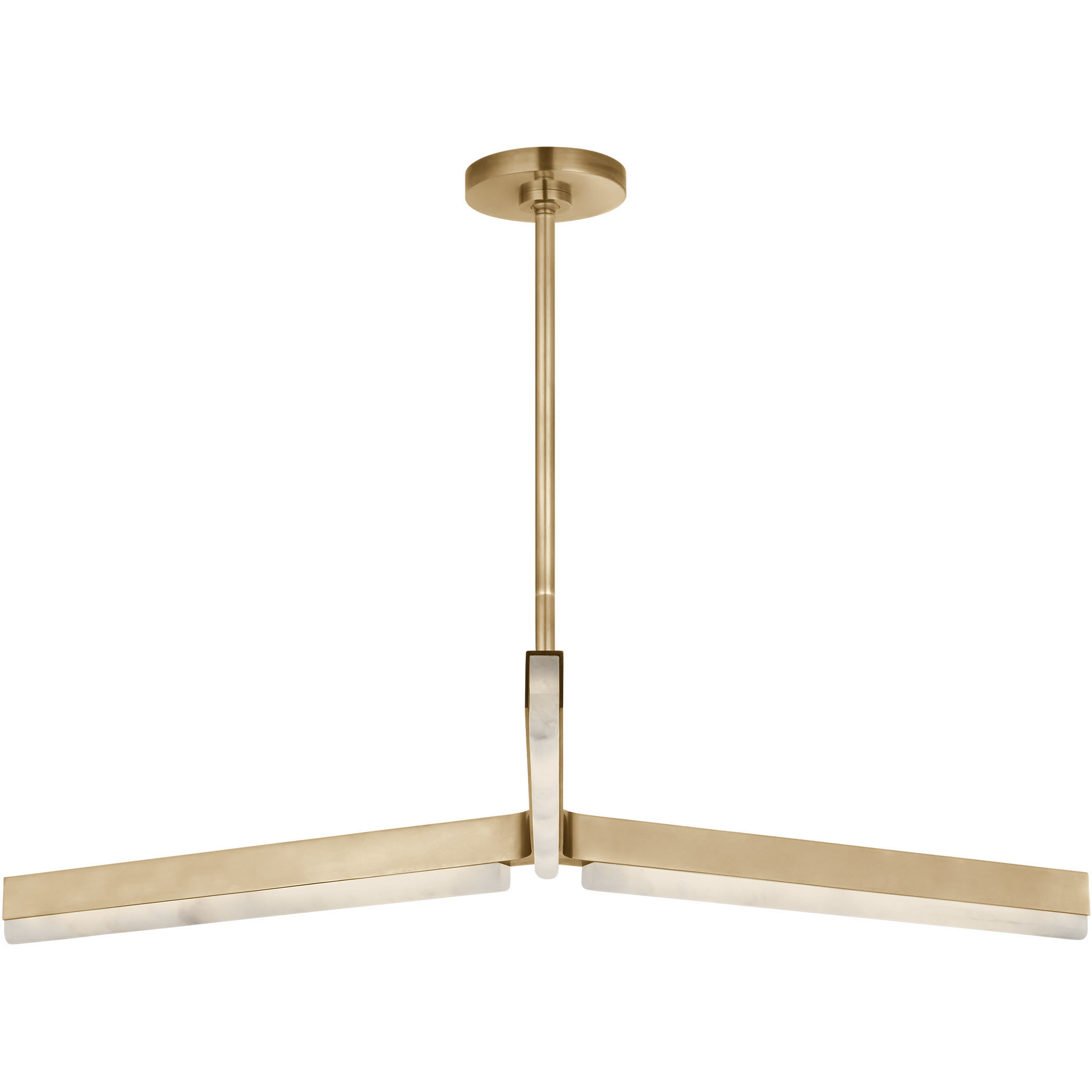 Kelly by Kelly Wearstler Linea LED 42 inch Hand Rubbed Antique Brass Chandelier Ceiling Light