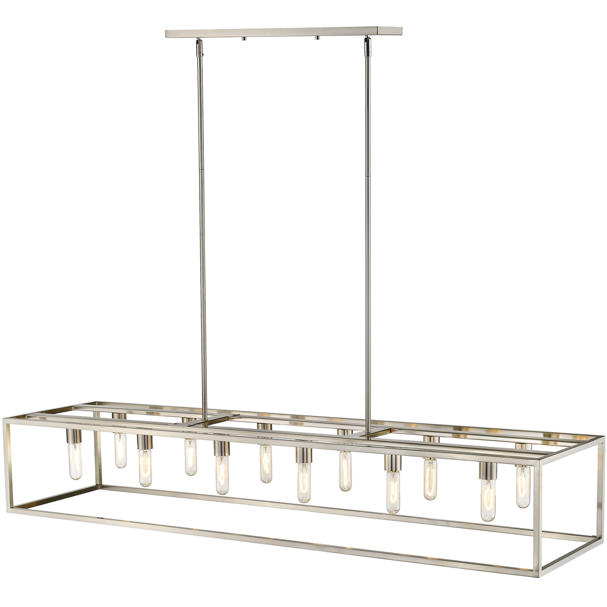 Cobar 12 Light 60 inch Satin Nickel Island Pendant Ceiling Light
