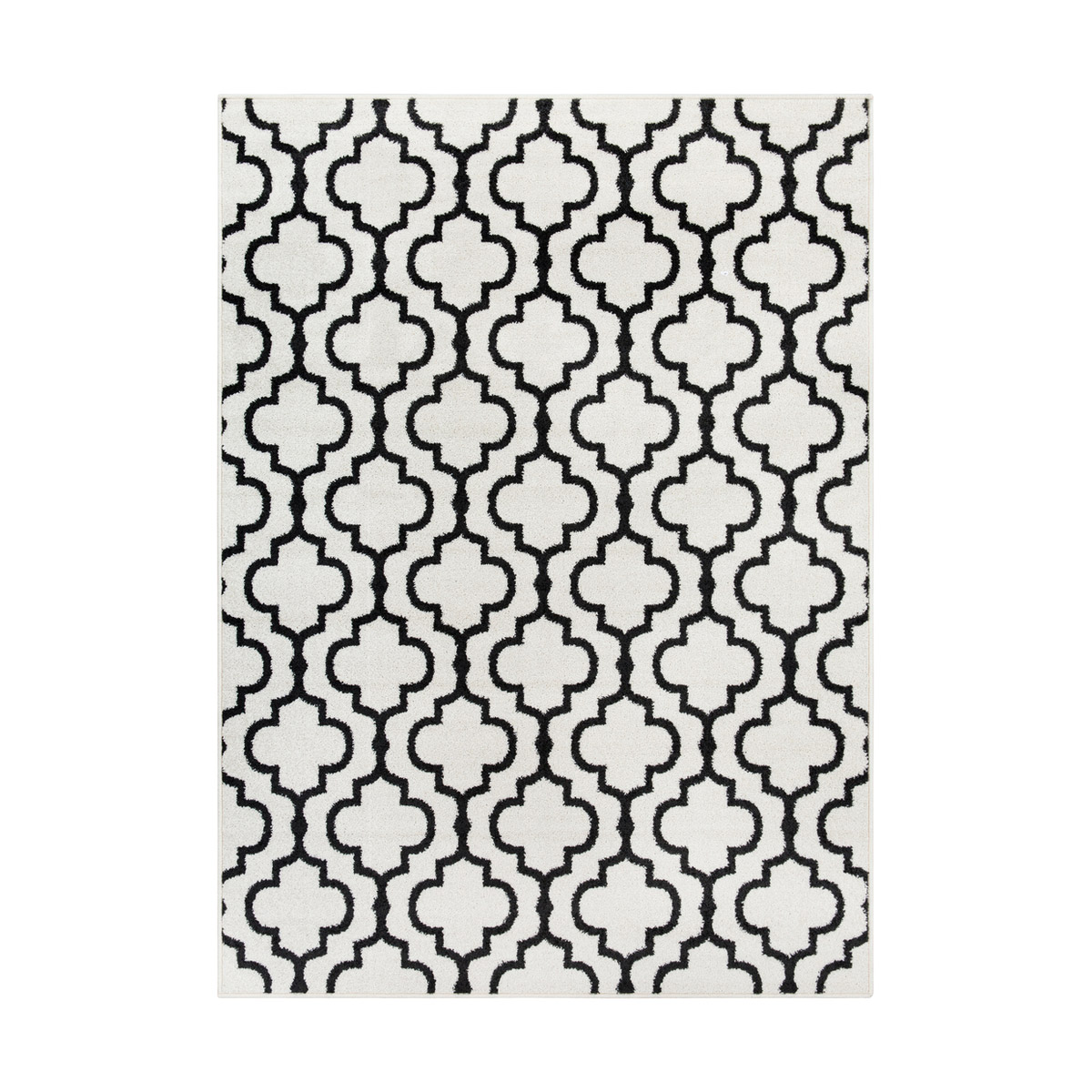 Seville 35 X 24 inch Black/White Rugs, Rectangle