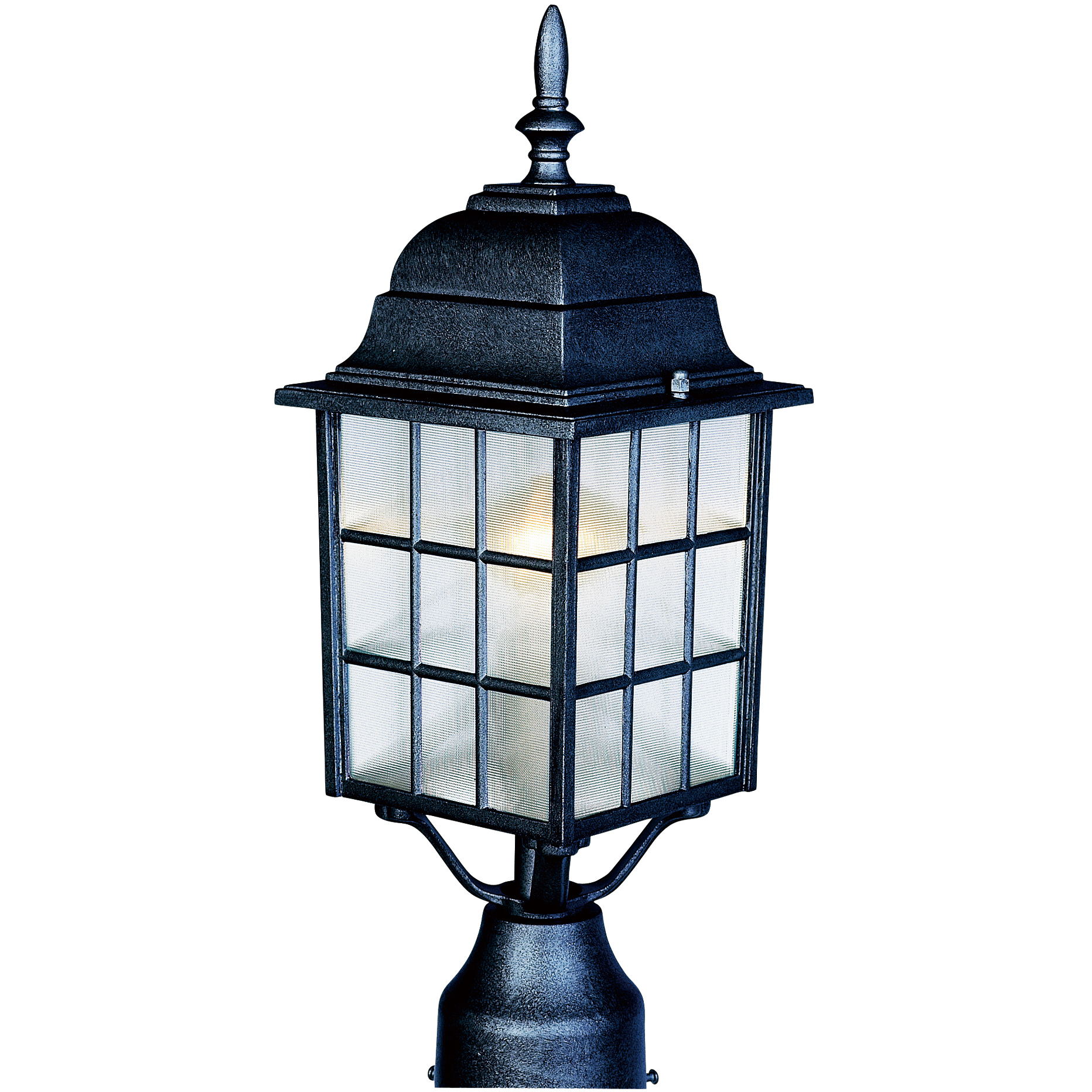 North Church 1 Light 17 inch Black Outdoor Pole/Post Mount