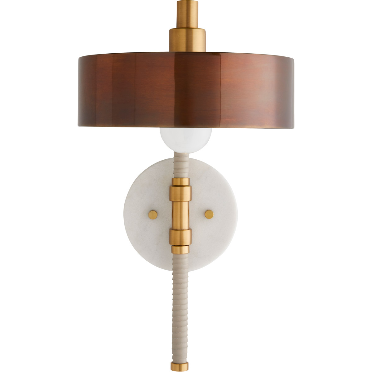 Aaron Sconce Wall Light in Heritage Brass/Antique Brass/Cream/White