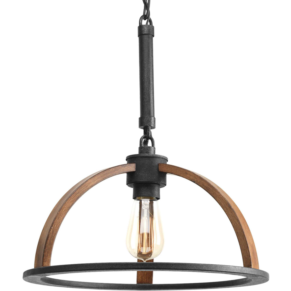 Trestle 1 Light 14 inch Gilded Iron Pendant Ceiling Light