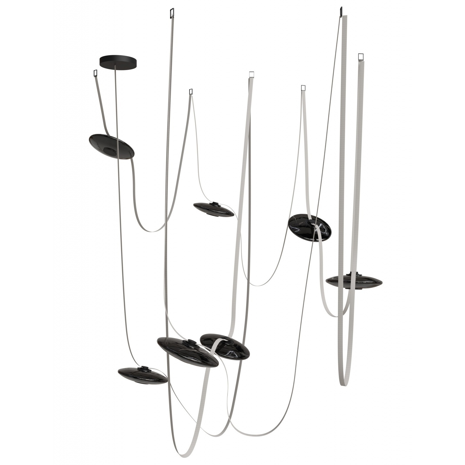 Fremont LED 8.5 inch Ivory and Black Belt Chandelier Ceiling Light