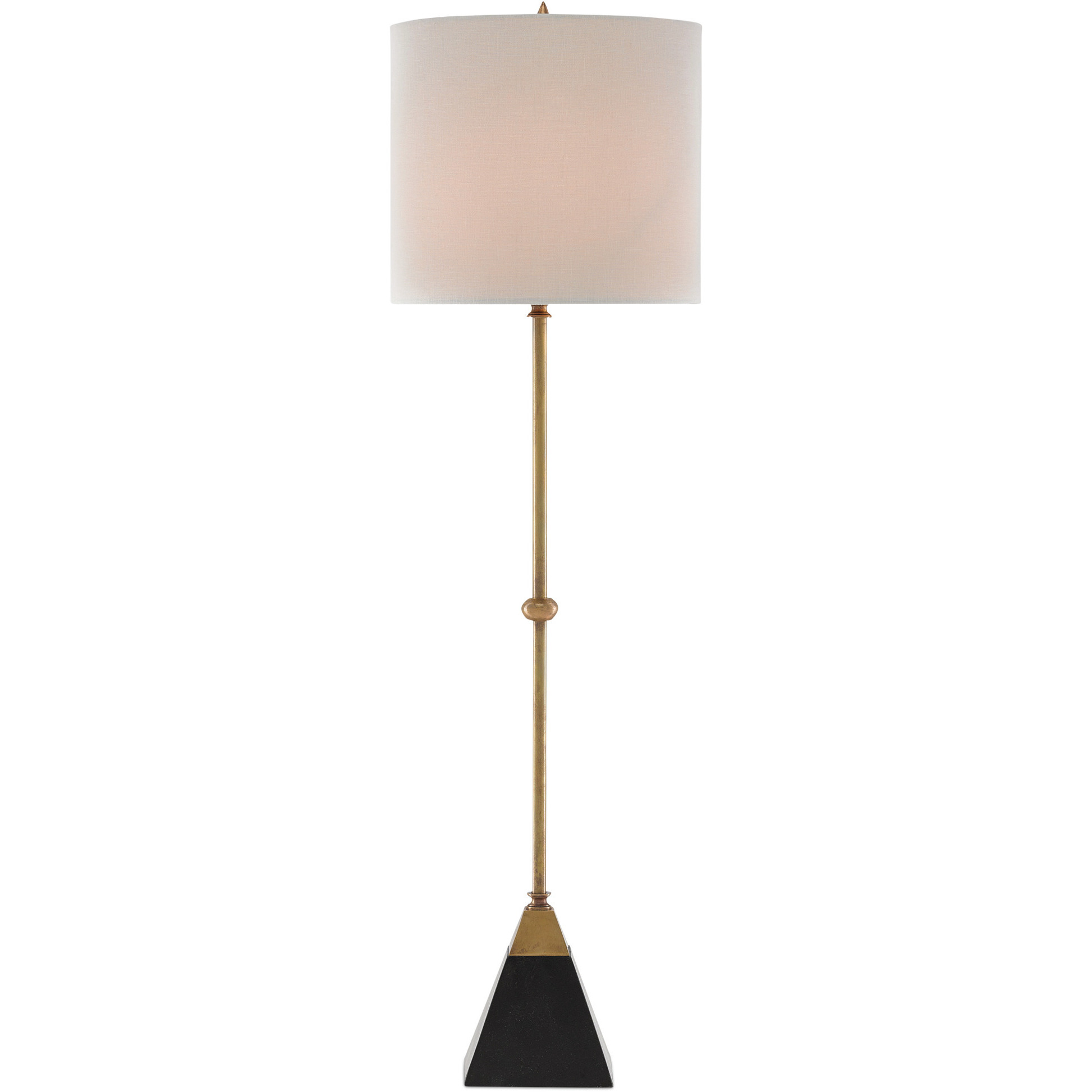 Recluse 35.5 inch 60 watt Vintage Brass and Black Table Lamp Portable Light