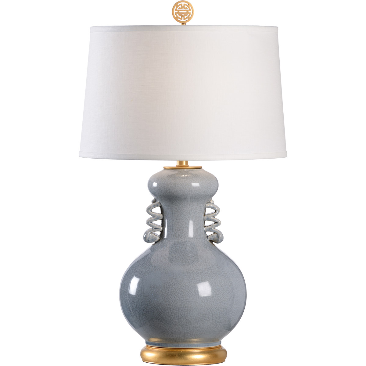 Wildwood 32 inch 100 watt Slate Gray Crackle Glaze Table Lamp Portable Light