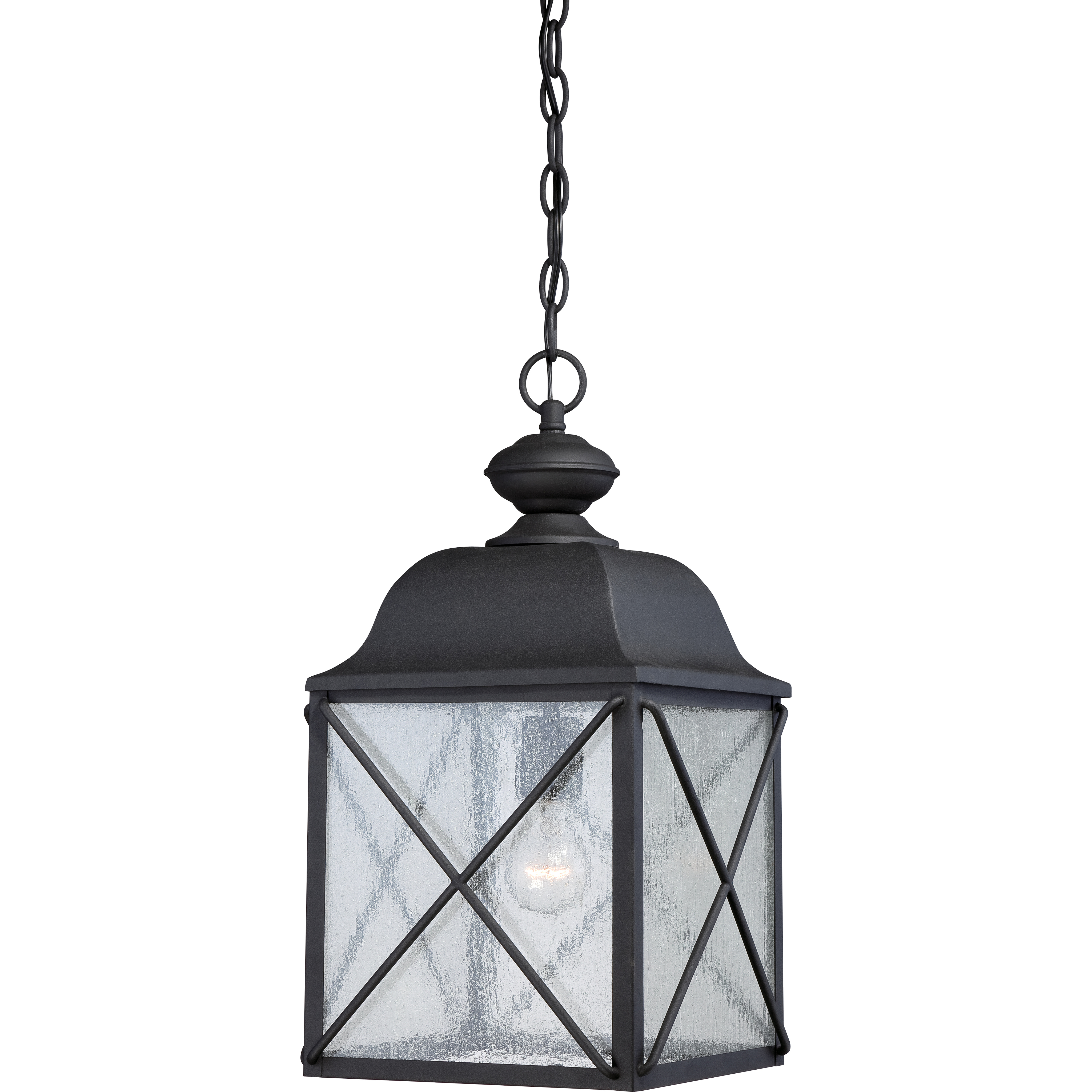 Wingate 1 Light 9.88 inch Textured Black Outdoor Hanging Lantern