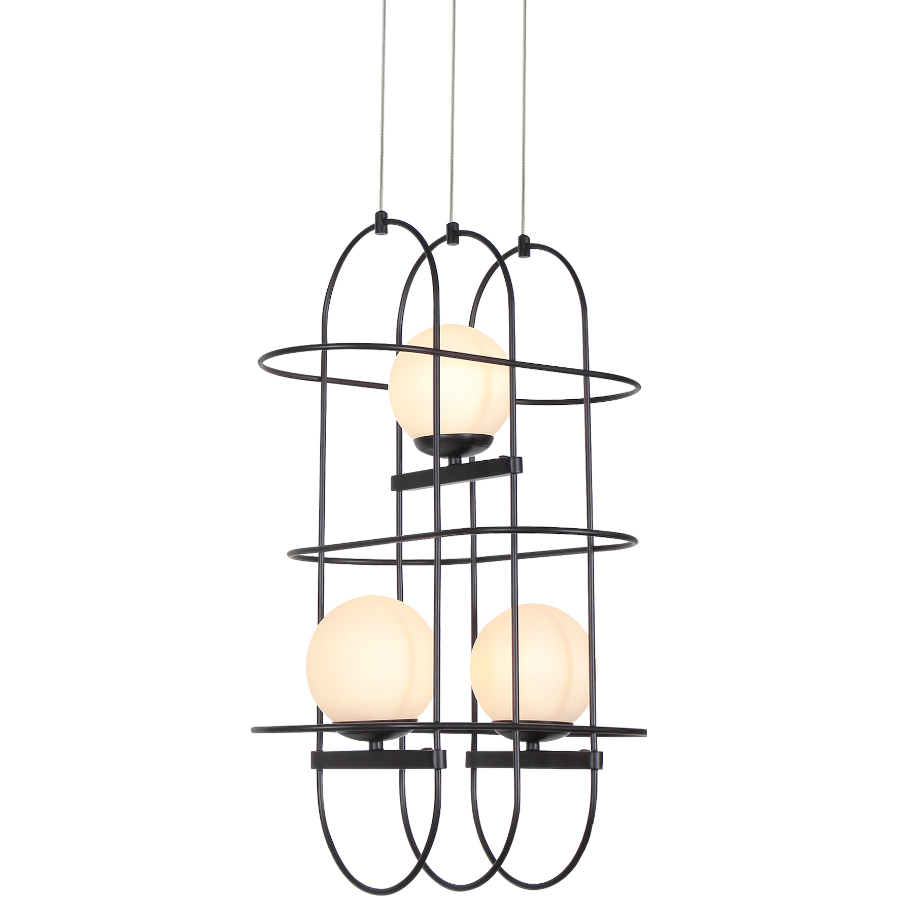 Artisan Collection/ LYRA Series 16 inch Black Chandelier Ceiling Light