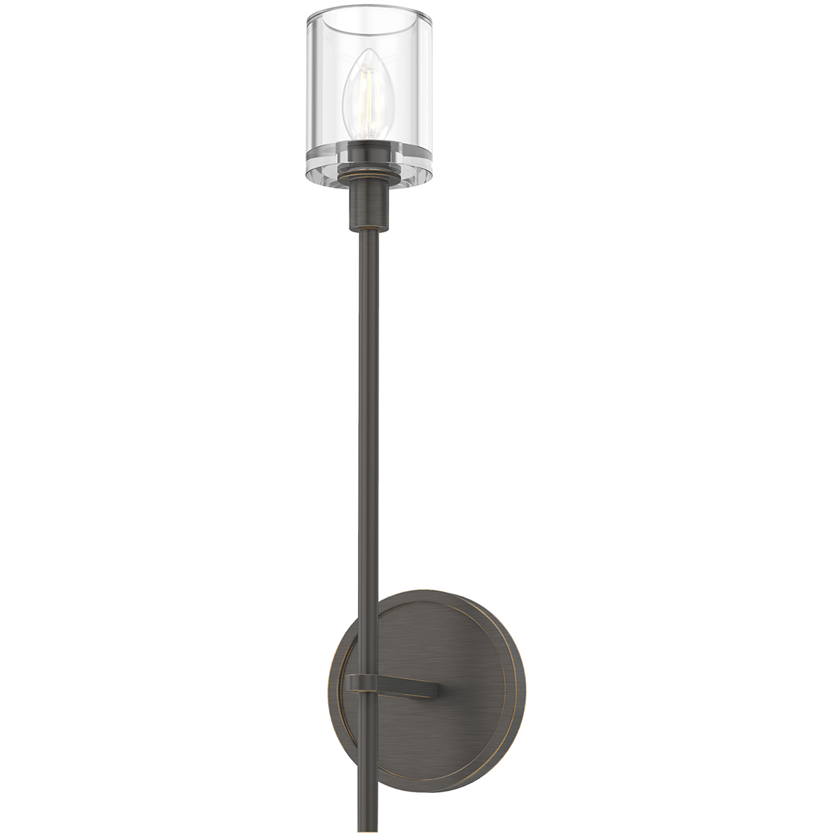 Salita 1 Light 18.11 inch Urban Bronze Vanity Light Wall Light in Clear Crystal