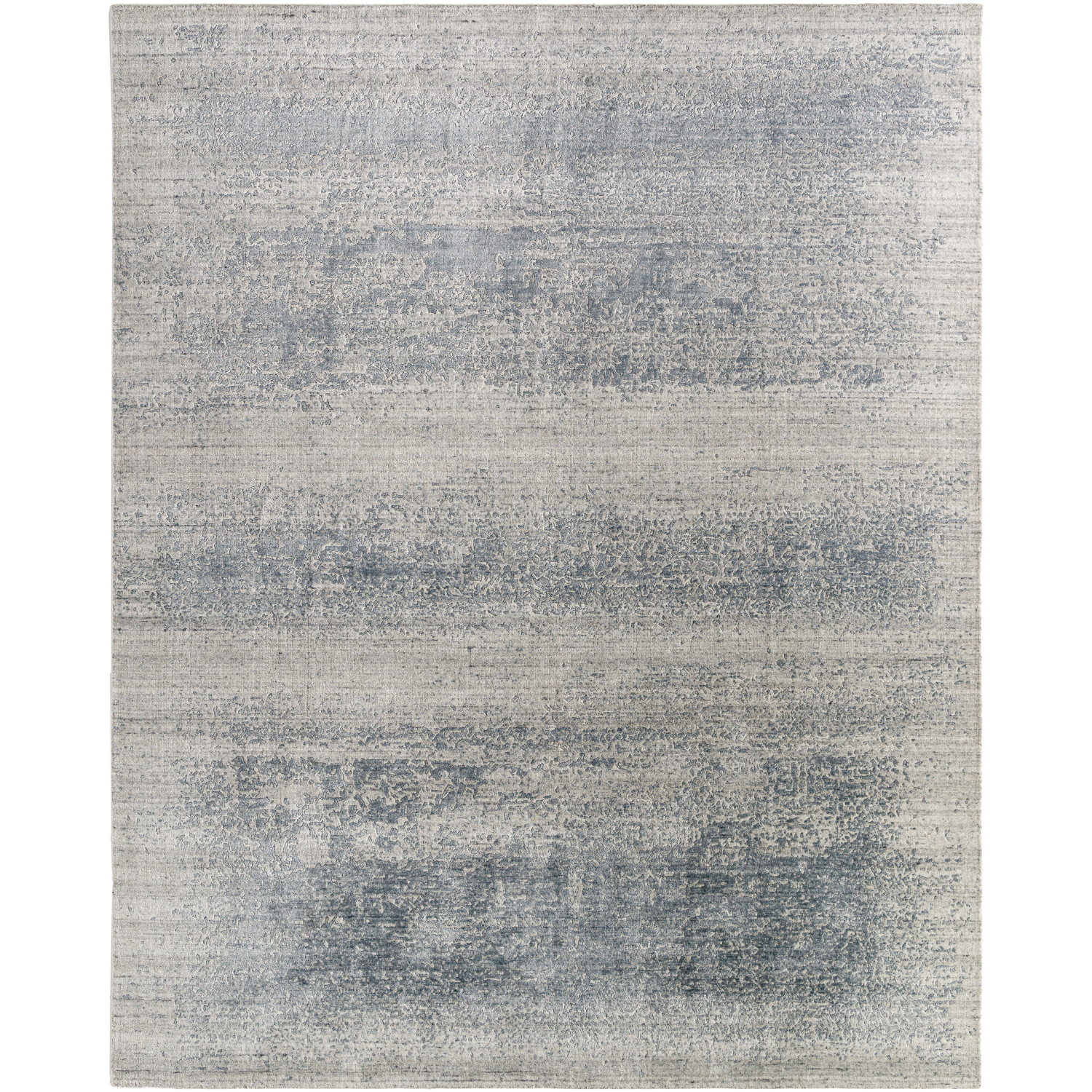 Glory 36 X 24 inch Sterling Grey / Pewter / Silver / Sage Handmade Rug in 2 x 3