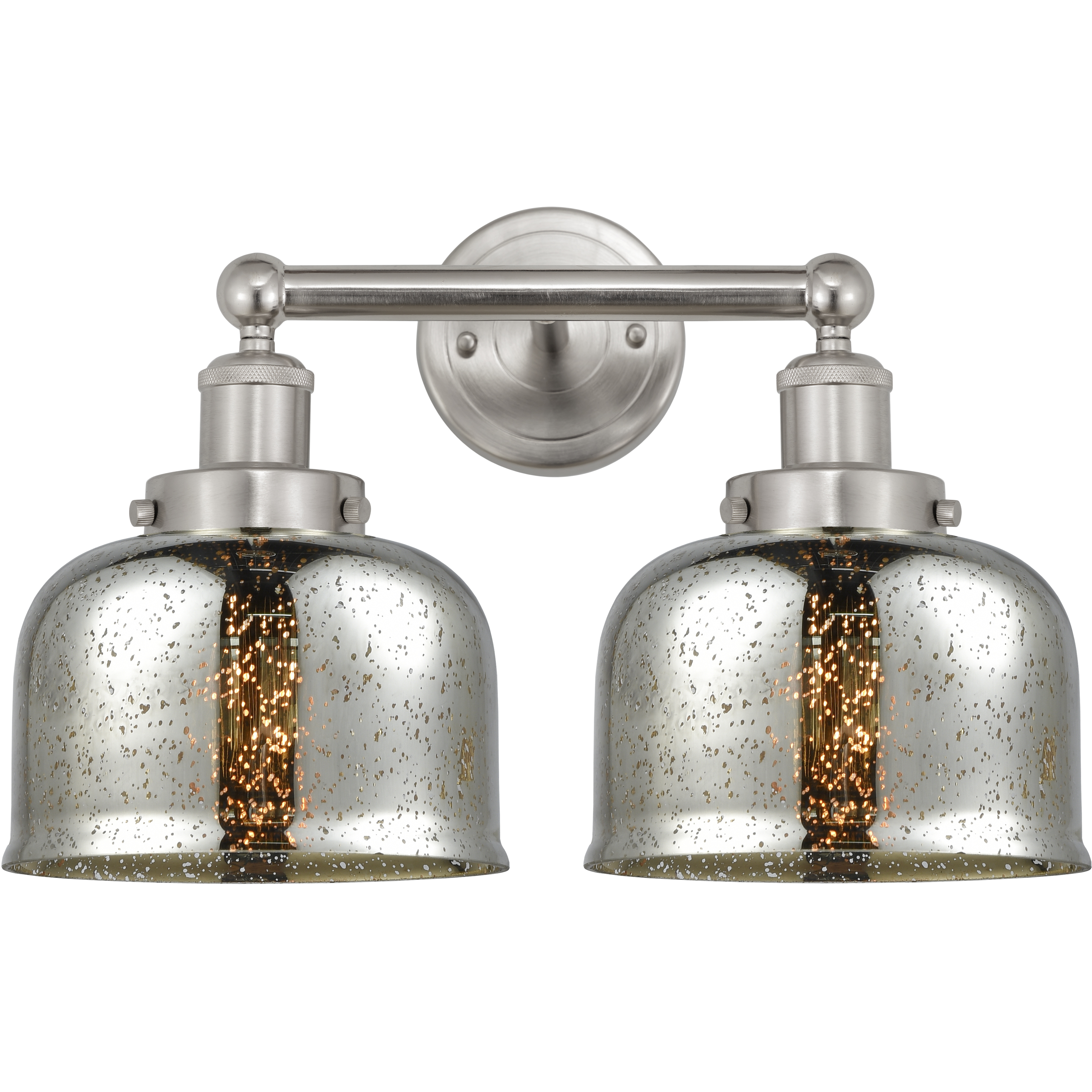 Bell 2 Light 15.5 inch Brushed Satin Nickel Bath Vanity Light Wall Light