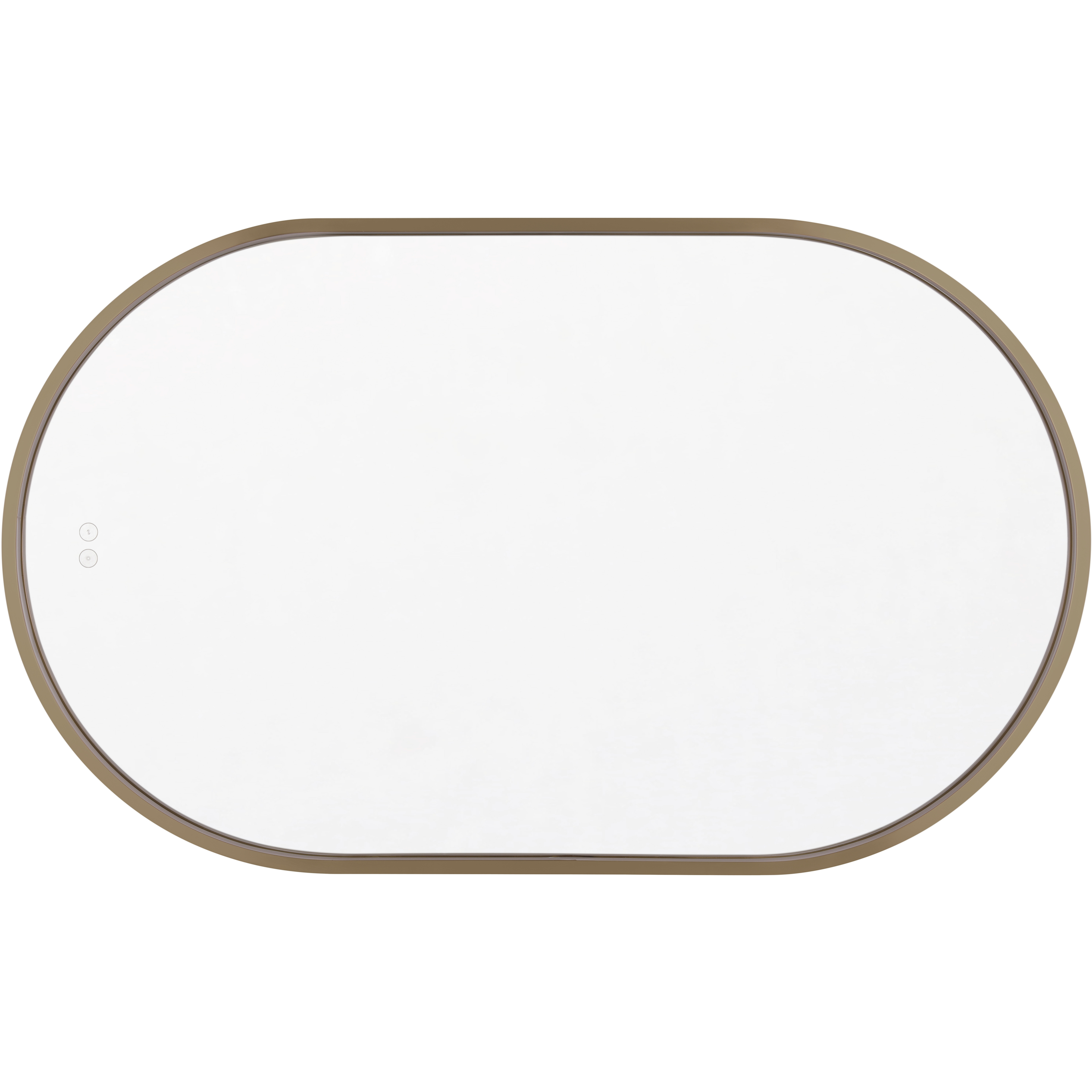 Rachel 40 X 24 inch Satin Brass Framed LED Mirror, Edge Lit