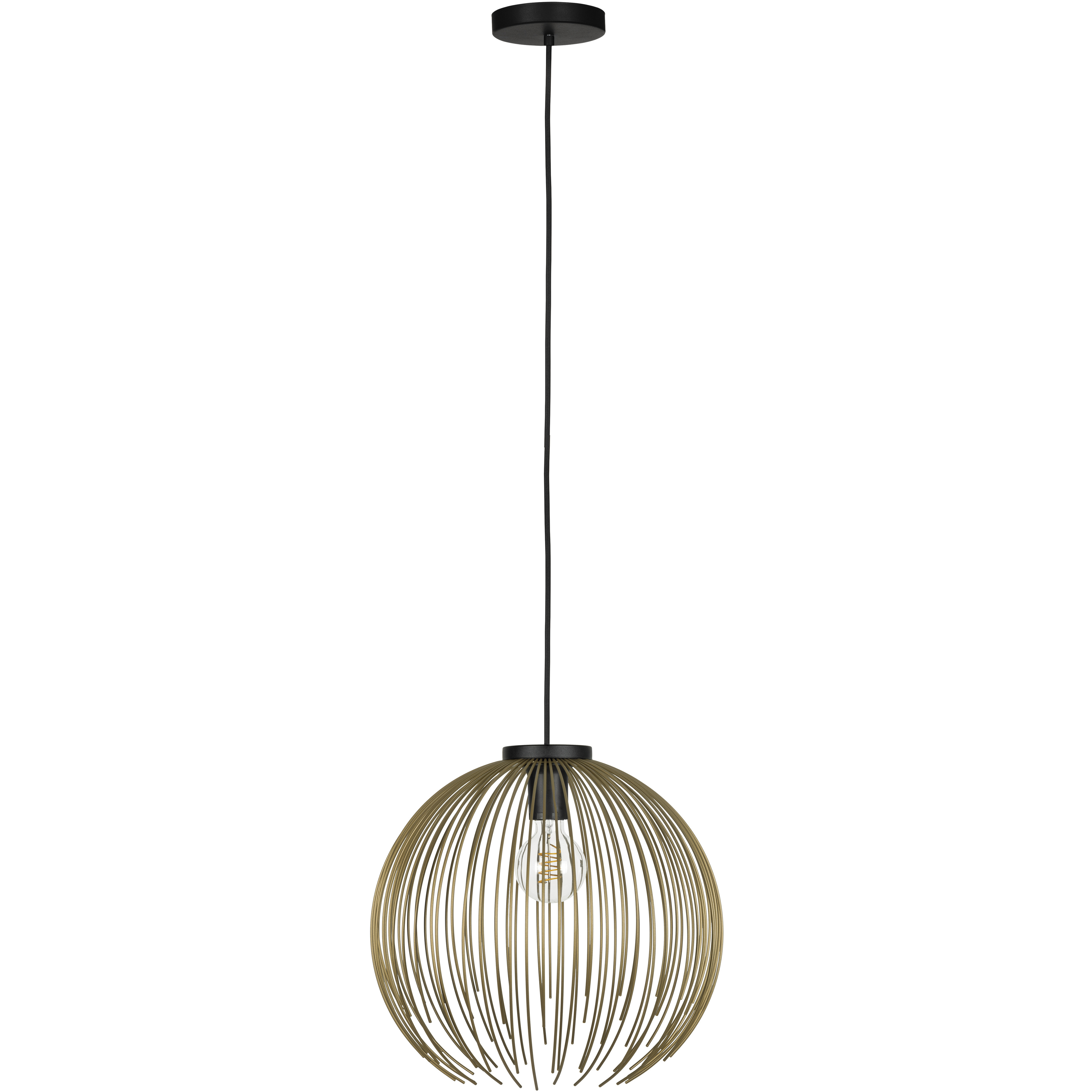 Venezuela 1 Light 15.35 inch Gold and Black Pendant Ceiling Light