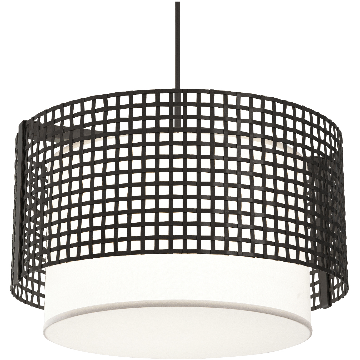 Tweed 1 Light 24.5 inch Matte Black Chandelier Ceiling Light, Drum