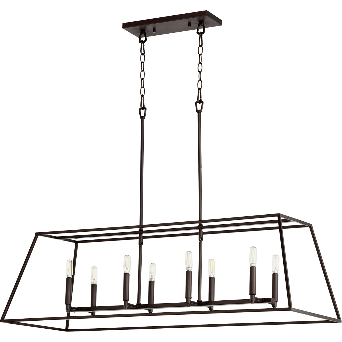 Gabriel 8 Light 17.25 inch Oiled Bronze Foyer Pendant Ceiling Light, Quorum Home