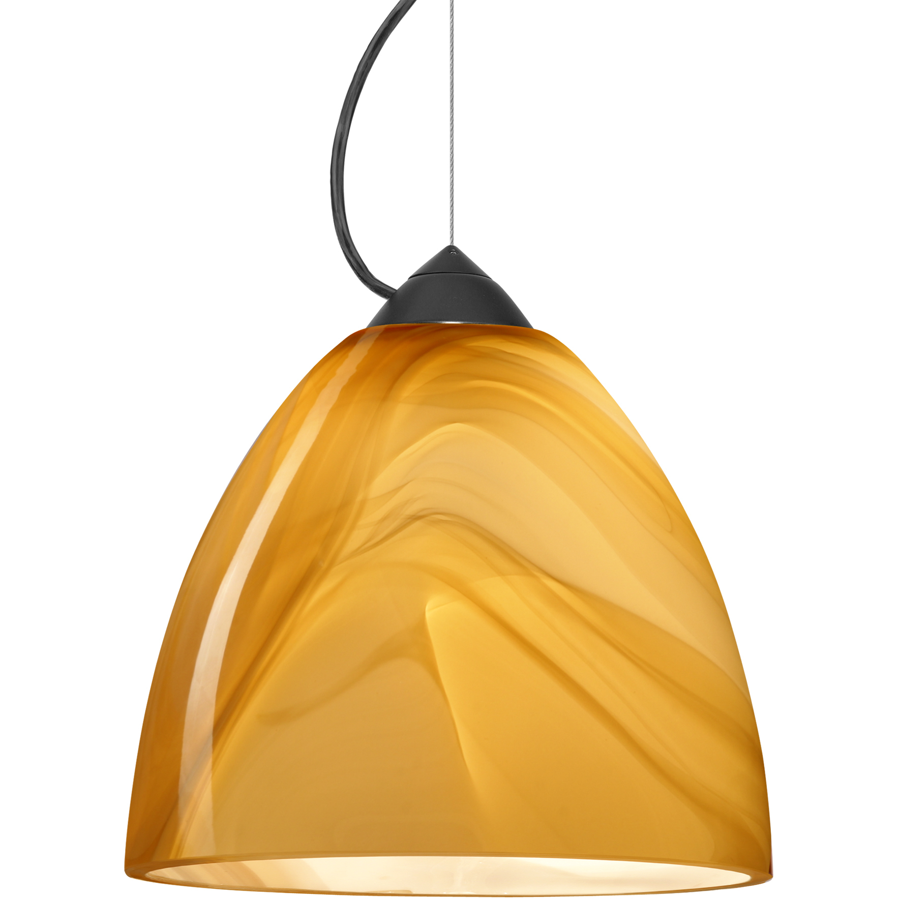 Vila 1 Light Black Cord Pendant Ceiling Light