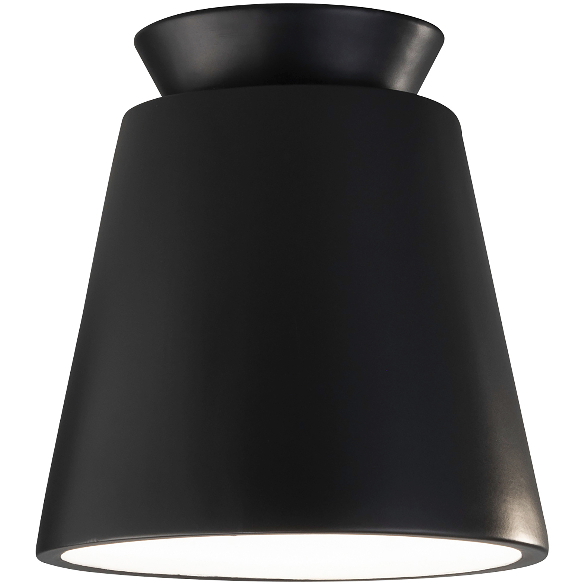 Radiance Collection 1 Light 7.5 inch White Crackle Outdoor Flush-Mount