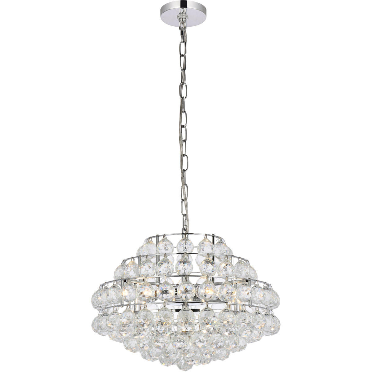 Savannah 5 Light 18 inch Chrome Pendant Ceiling Light