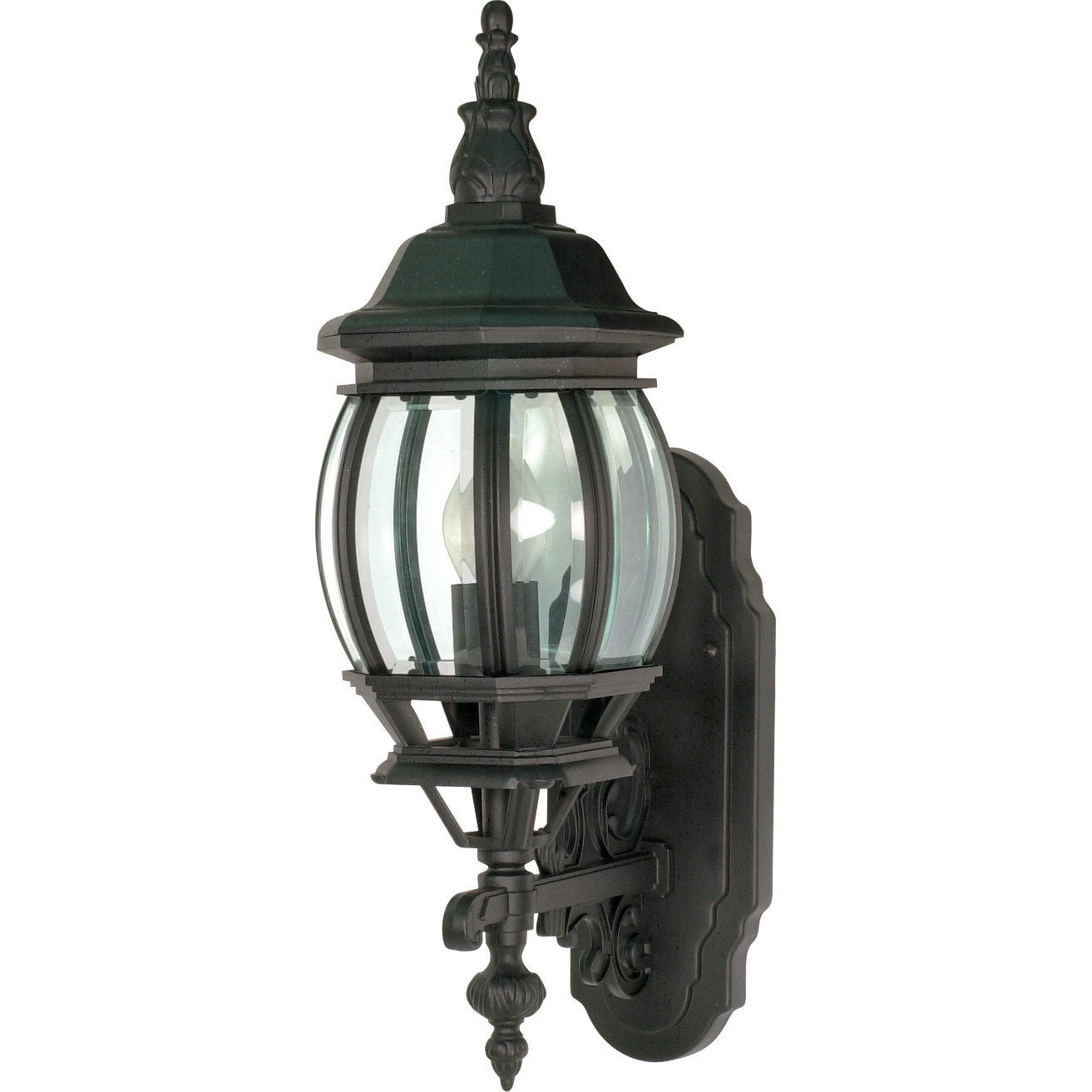 Central Park 1 Light 20 inch Textured Black Outdoor Wall Lantern