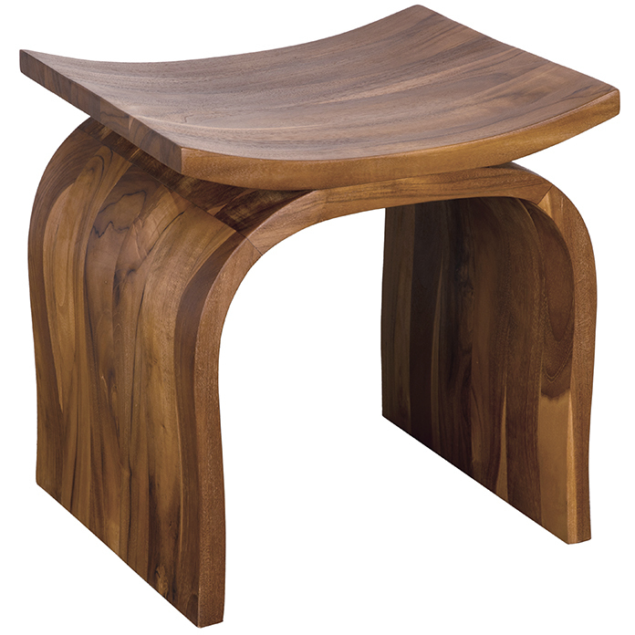 Muki 19 inch Clear Coat Flat Stool