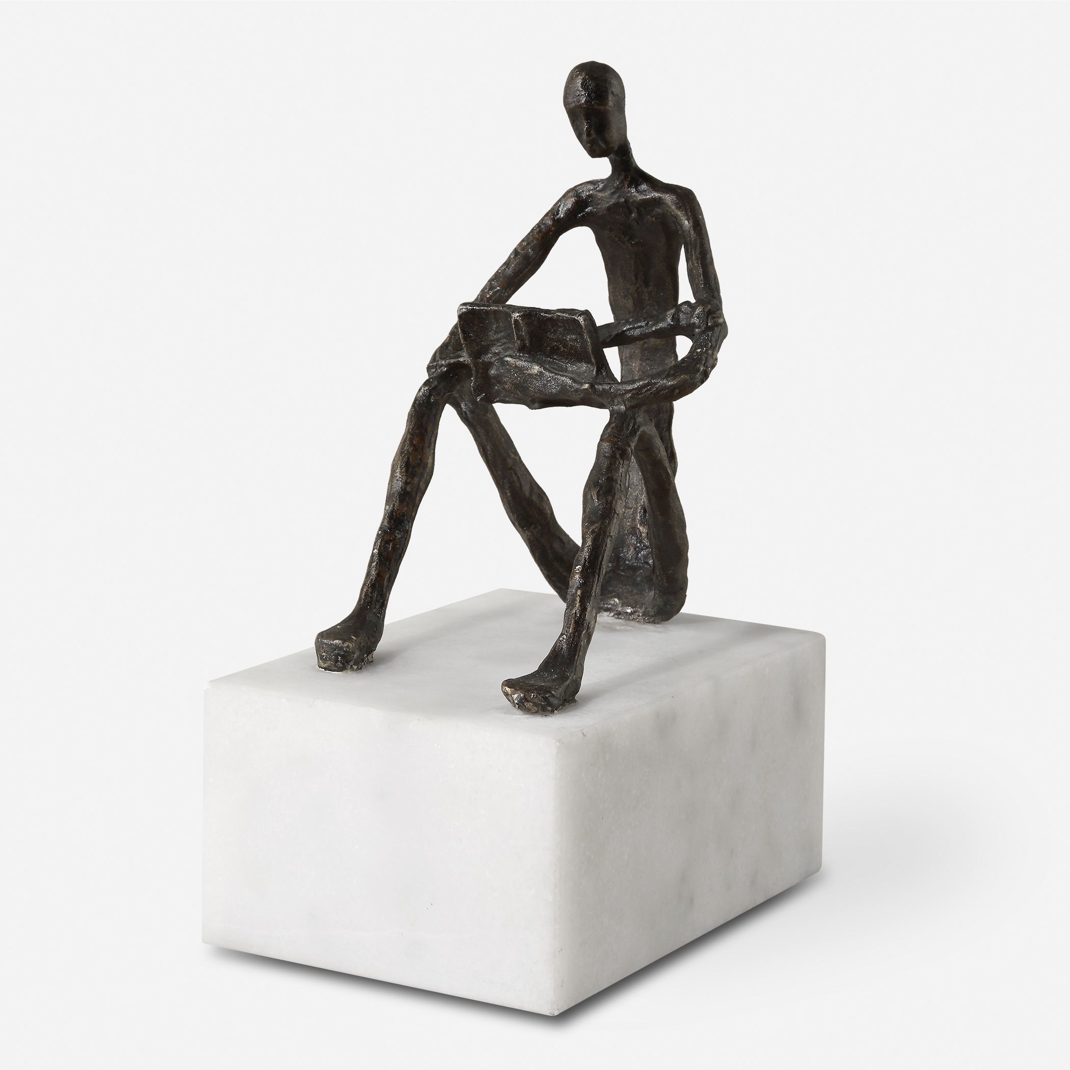 Sit Back, Relax And Read 6 X 4 inch Sculpture