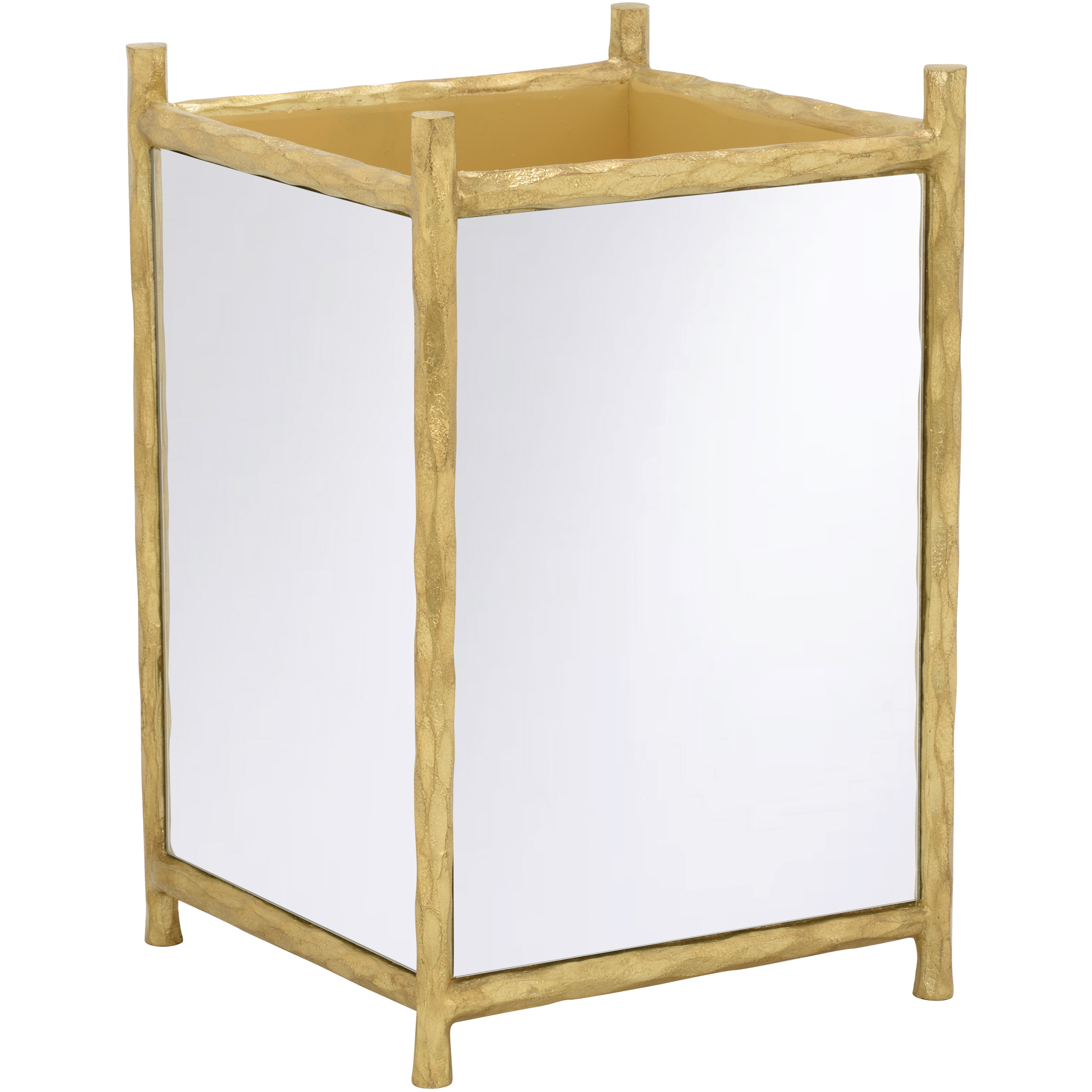 Hand Hammered Mirror Gold Planter