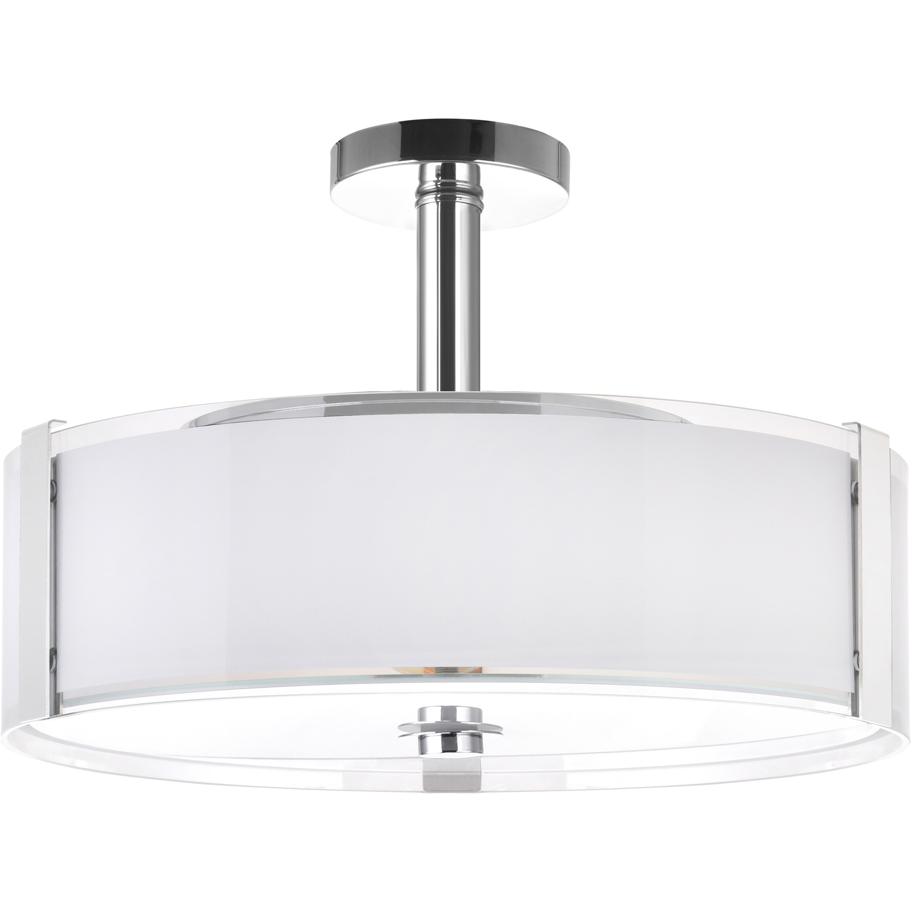 Lucie 5 Light 21 inch Chrome Drum Shade Chandelier Ceiling Light