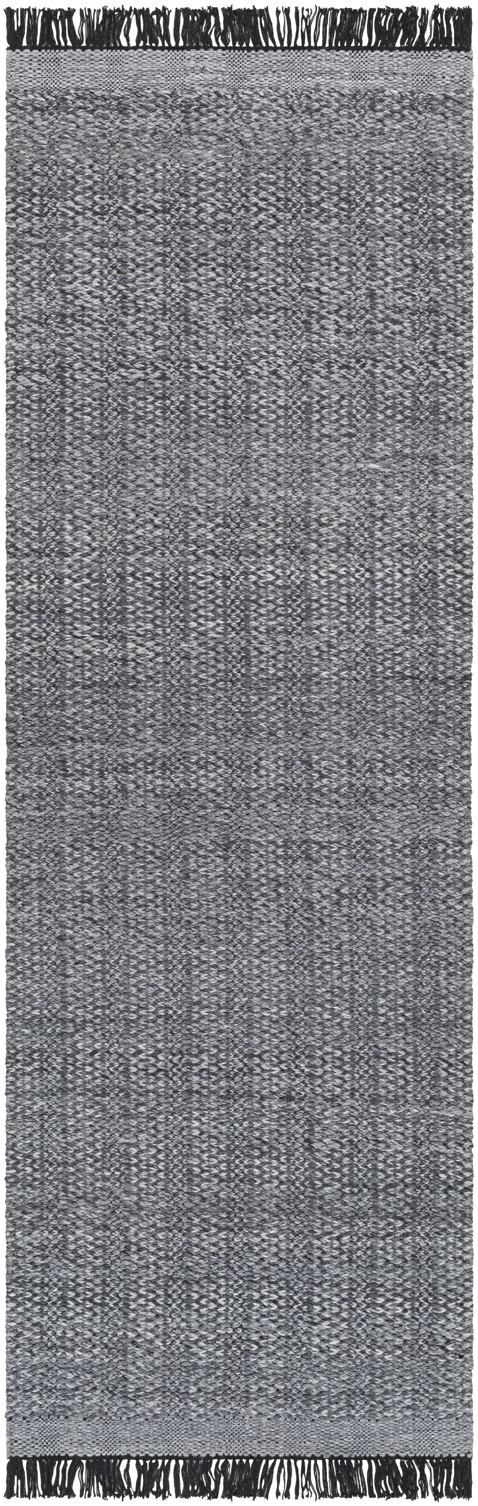 Clover 96 X 30 inch Black Rug, Runner