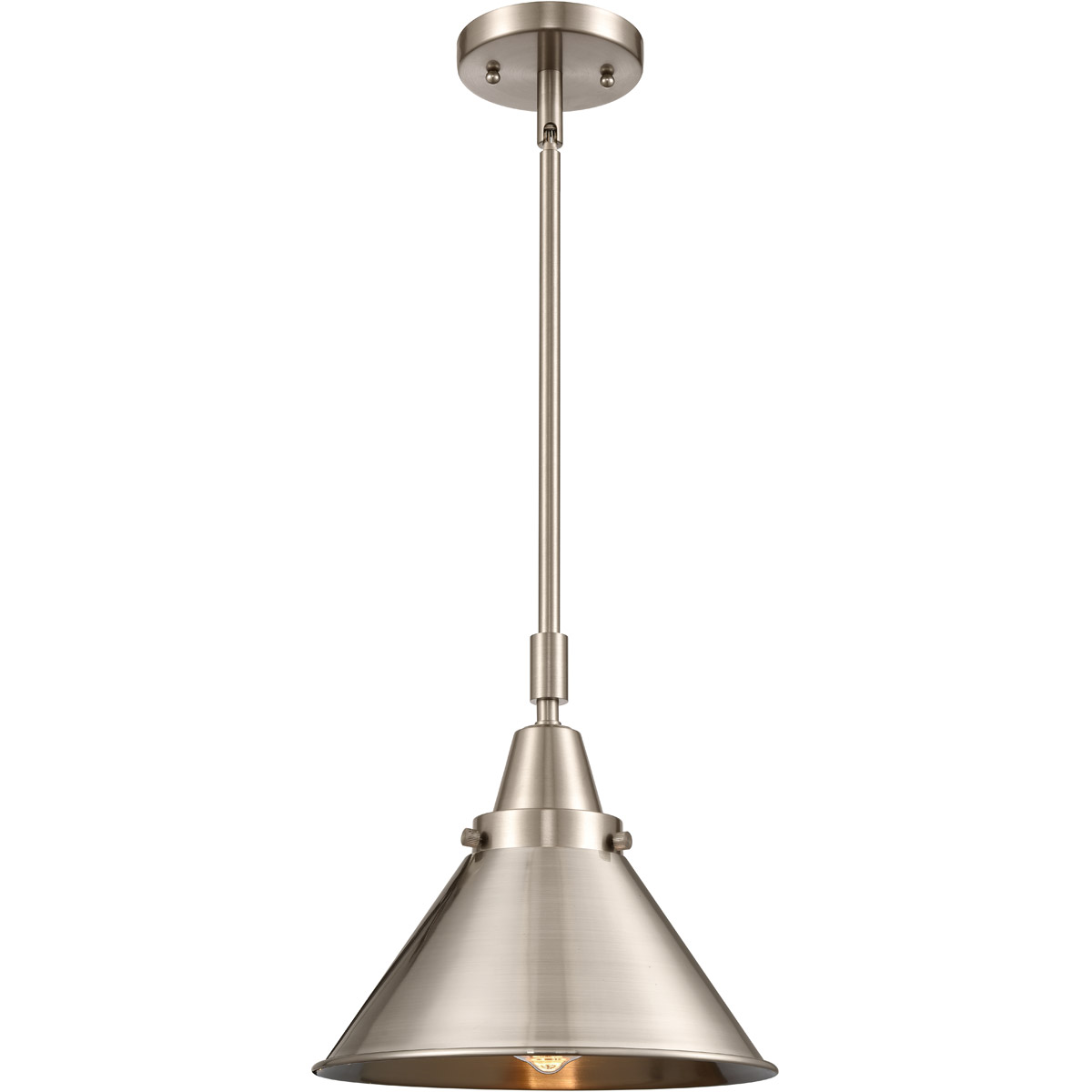 Franklin Restoration Briarcliff LED 10 inch Brushed Satin Nickel Mini Pendant Ceiling Light
