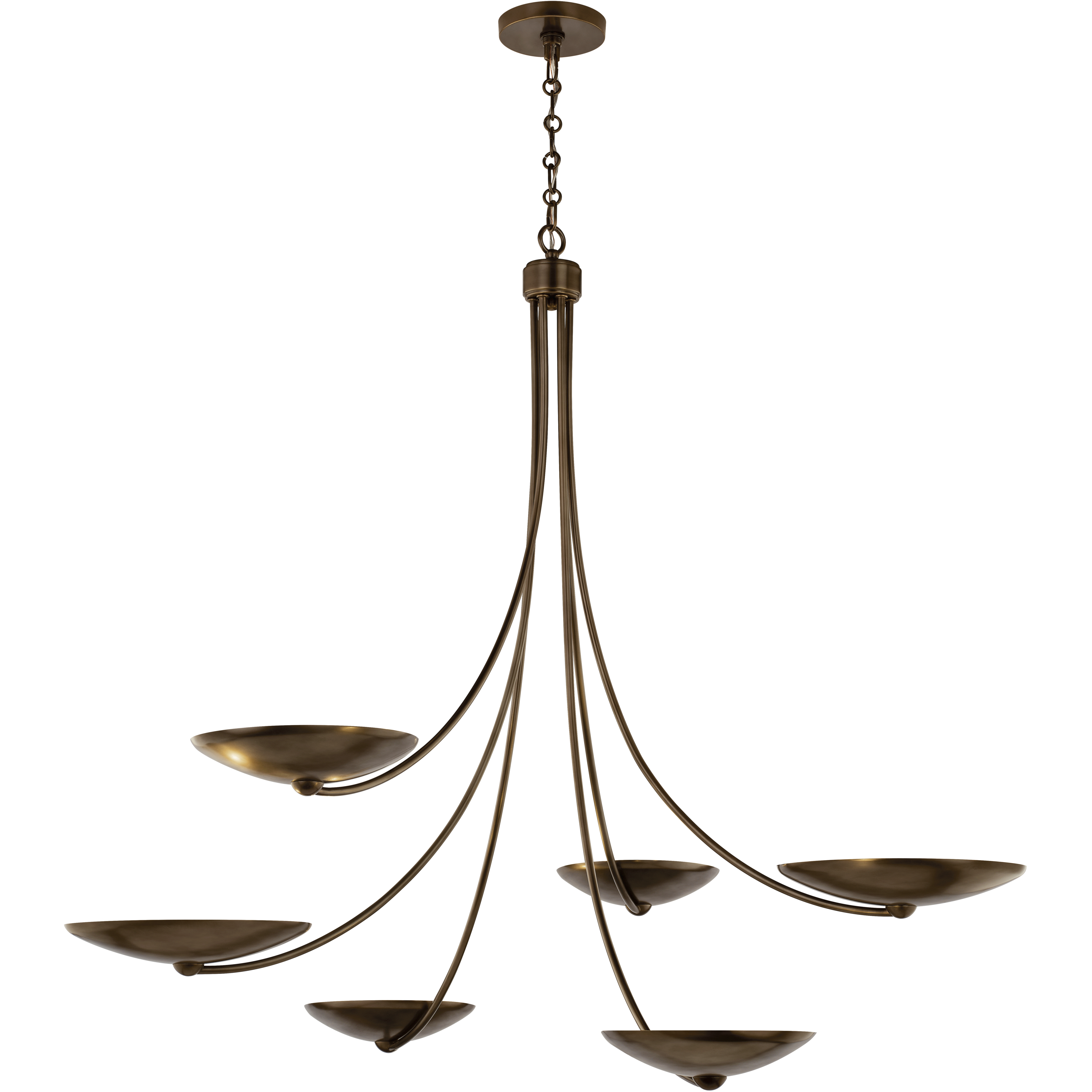 Palmela 6 Light Lacquered Bronze Chandelier Ceiling Light