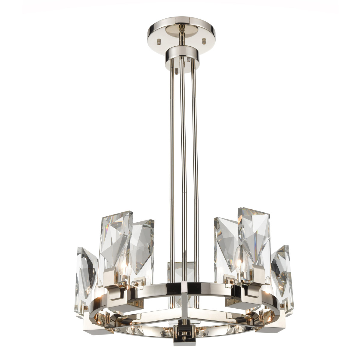 Horizon 6 Light 24 inch Polished Nickel Chandelier Ceiling Light