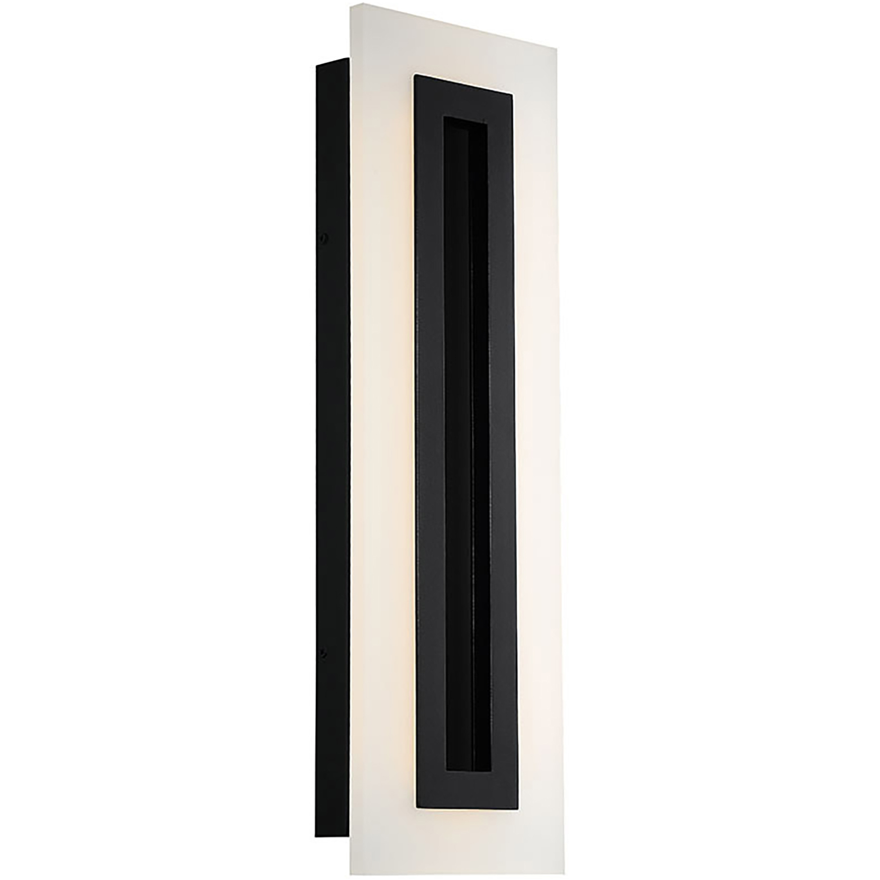 Shadow LED 24 inch Black Outdoor Wall Light in 24in.