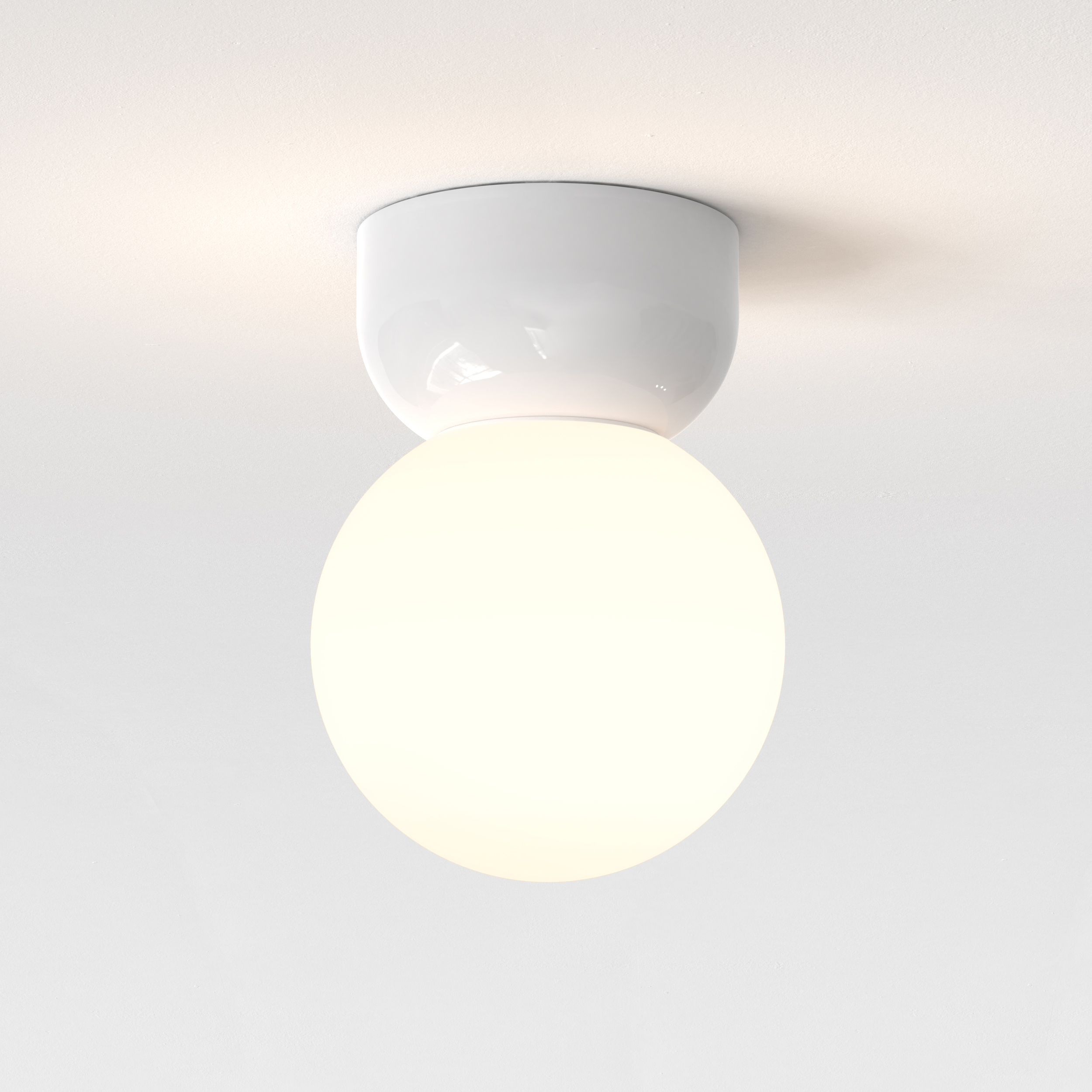 Lyra 1 Light 5.51 inch Gloss Glaze White Bathroom Ceiling Light