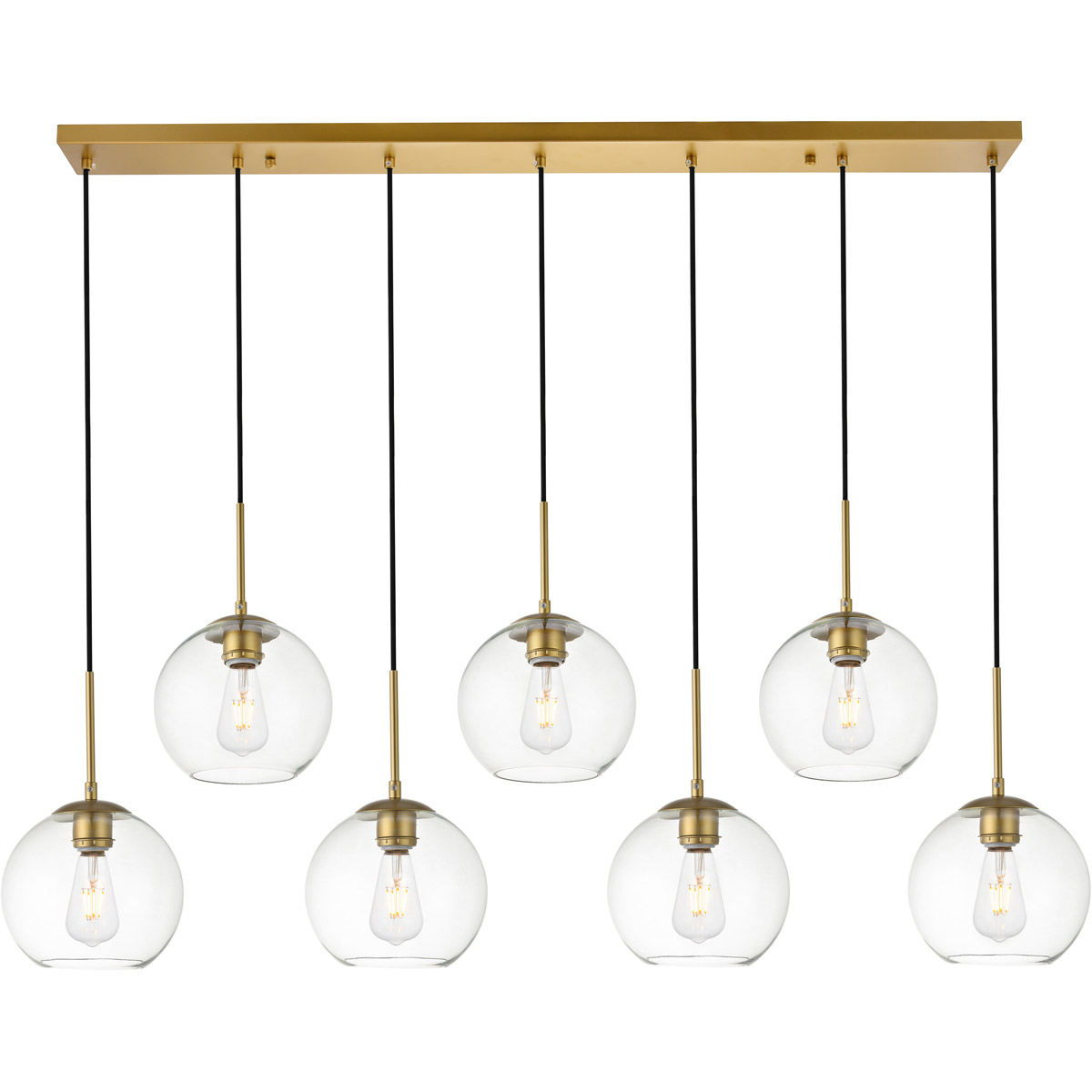 Huntington 7 Light 8 inch Brass Pendant Ceiling Light