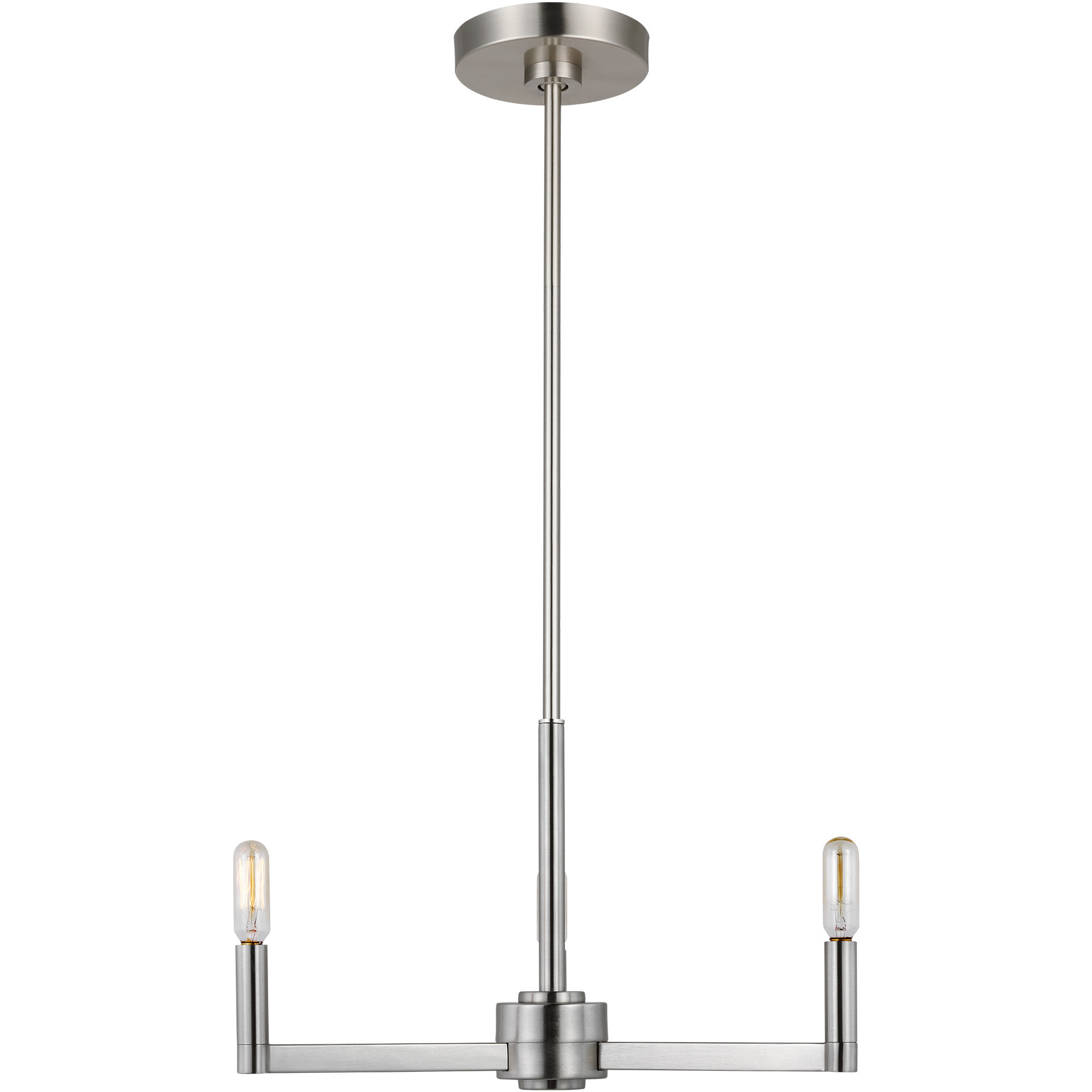 Fullton 3 Light 10 inch Brushed Nickel Chandelier Ceiling Light