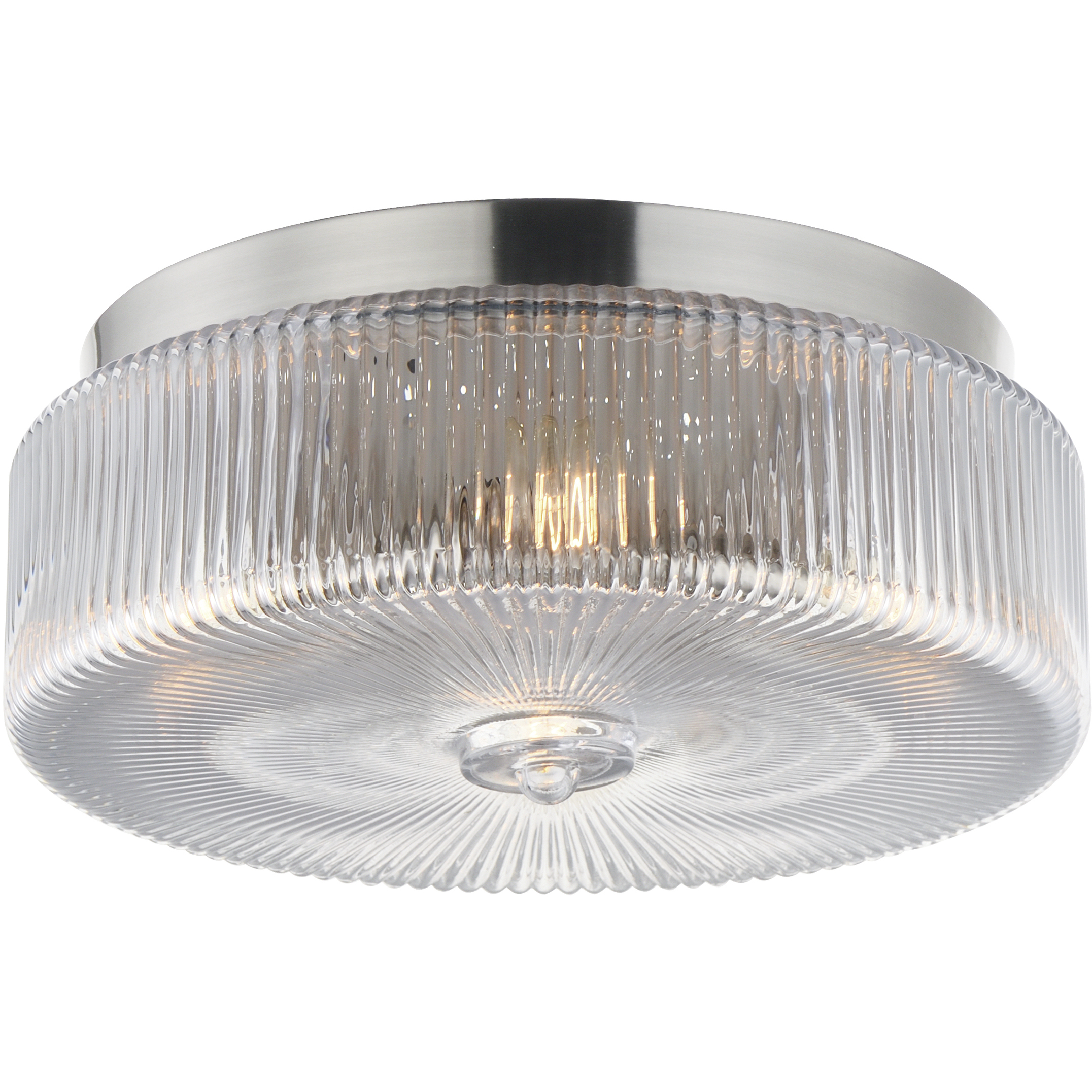 Kasbah 4 Light 15.75 inch Satin Nickel Flush Mount Ceiling Light