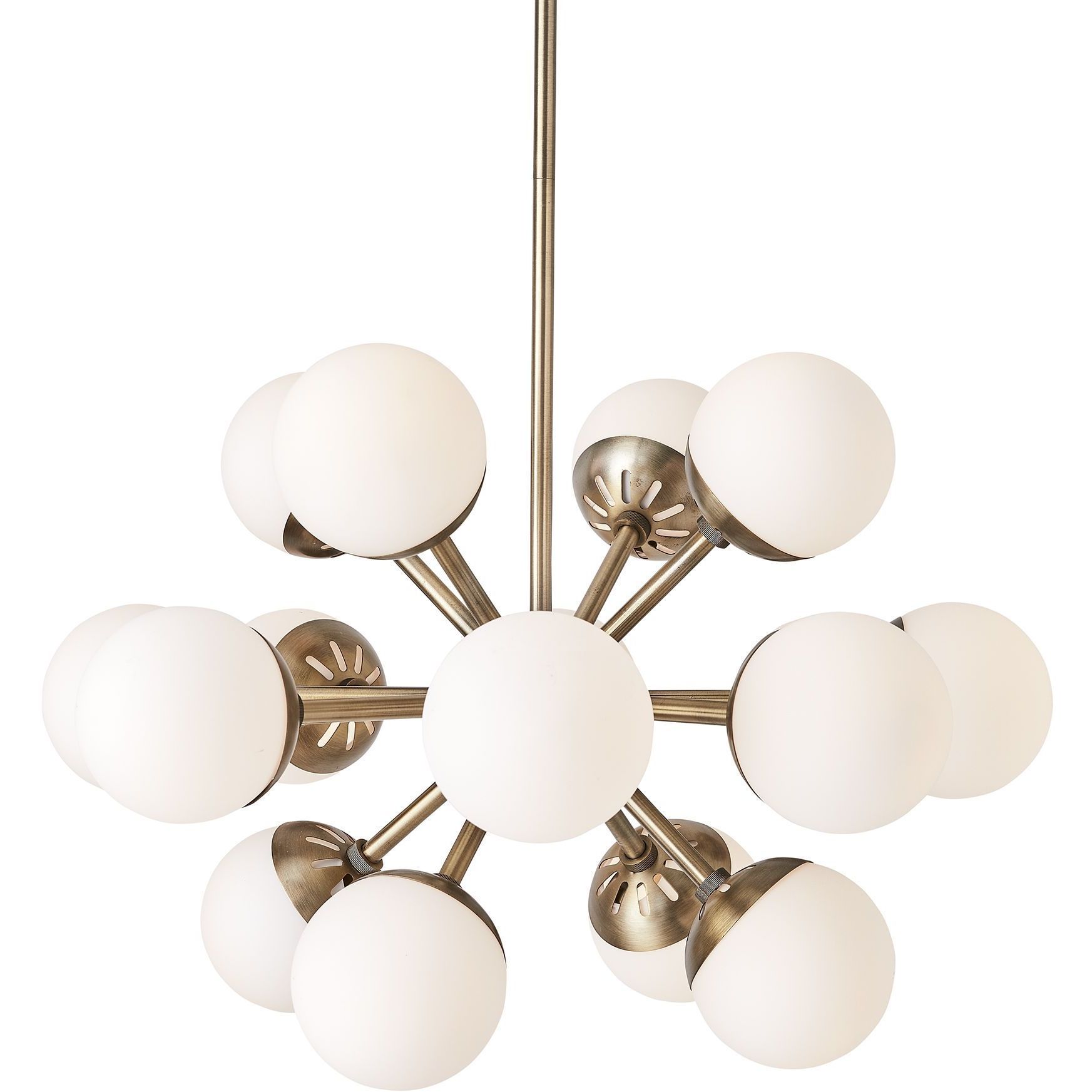 Droplet 16 Light 28.13 inch Antique Brass Chandelier Ceiling Light