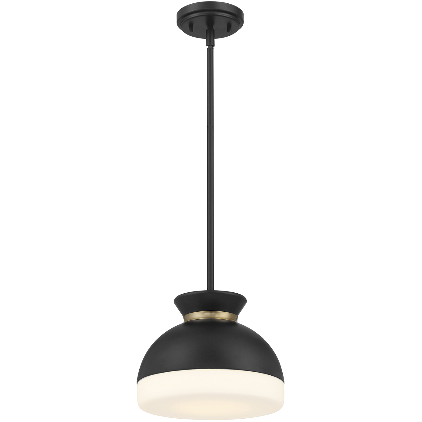 Gidget 1 Light 10.25 inch Matte Black and Vibrant Gold Mini Pendant Ceiling Light
