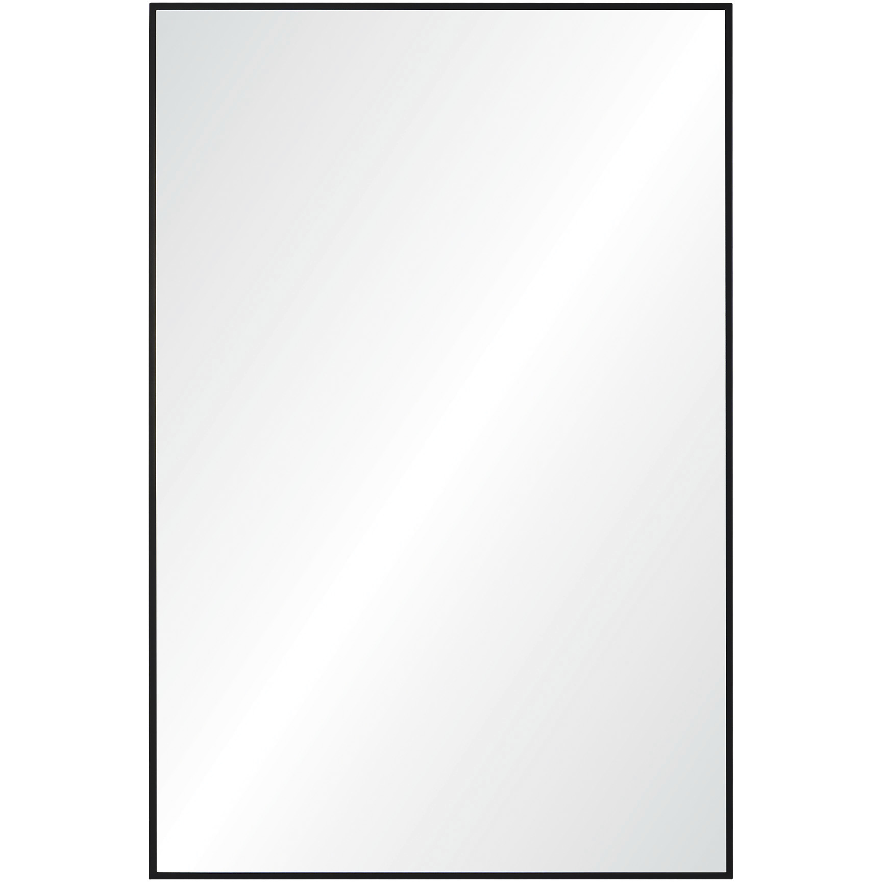 Amara 45 X 30 inch Clear and Matte Black Wall Mirror