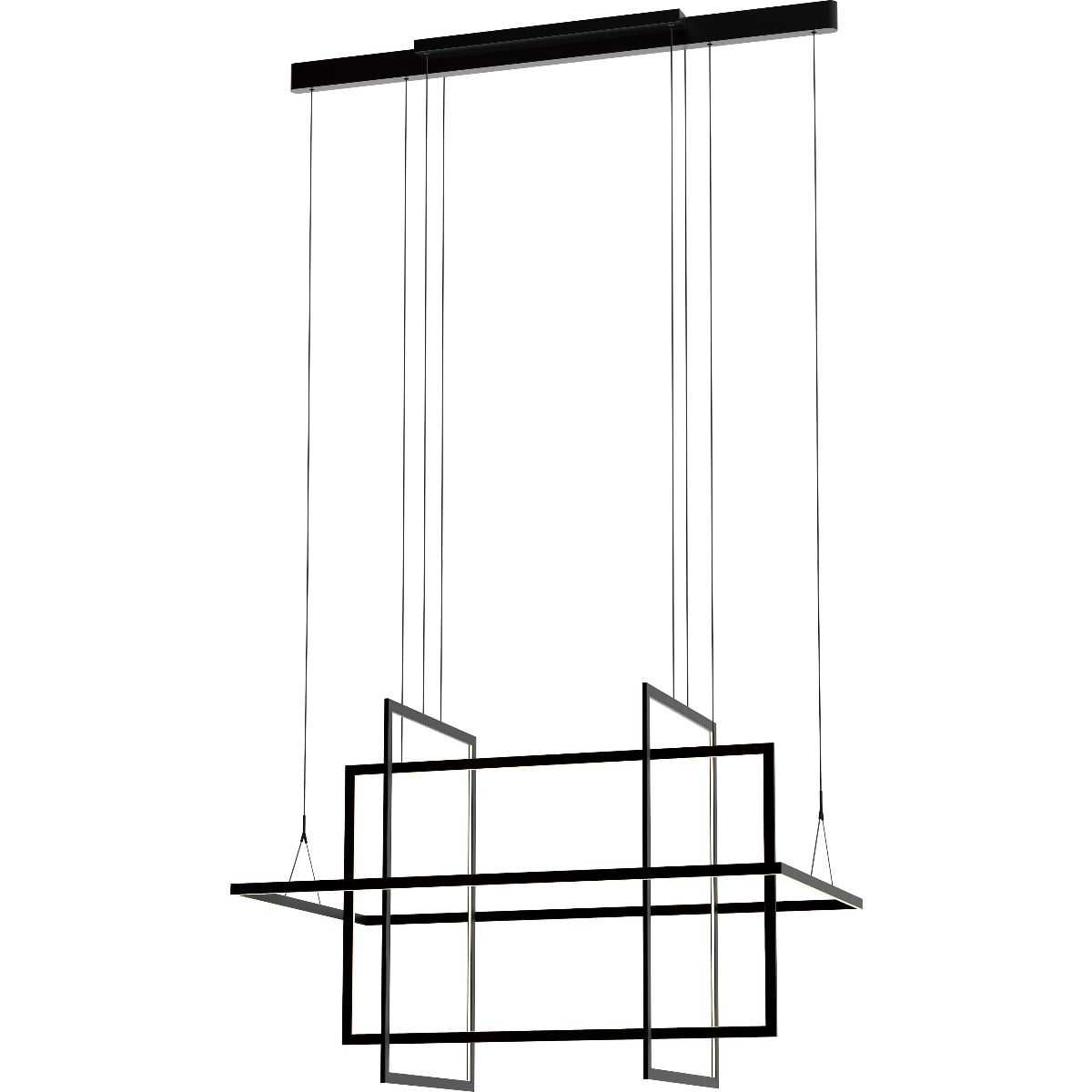 Geometry 30 inch Satin Dark Gray Chandelier Ceiling Light