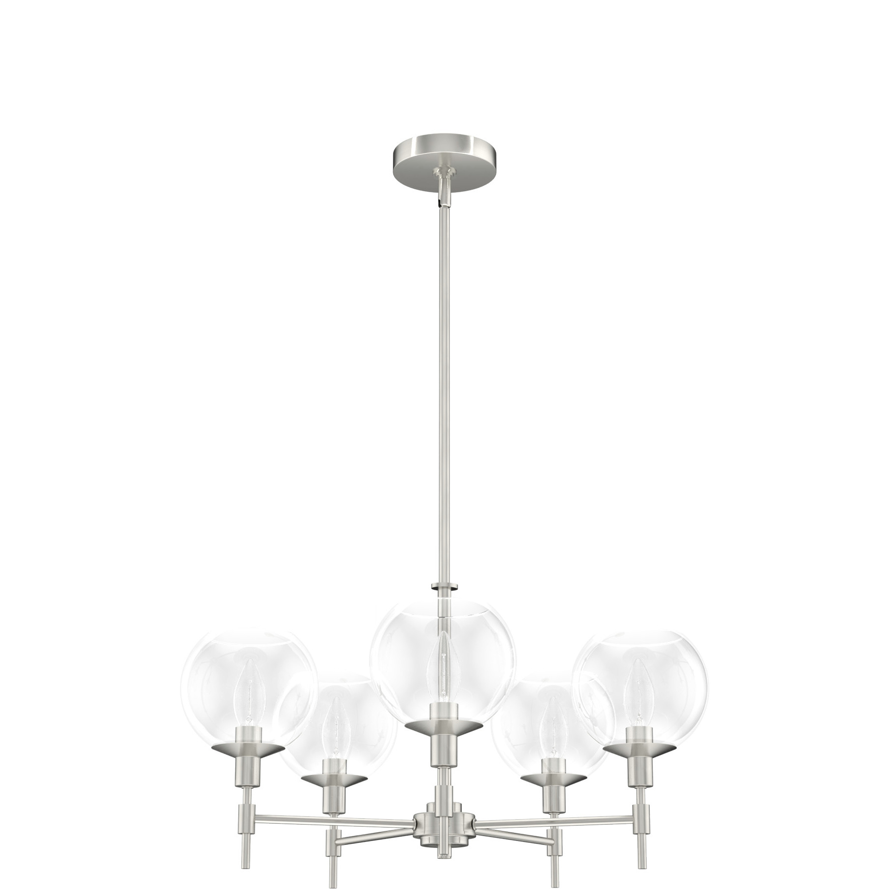 Xidane 5 Light 24 inch Brushed Nickel Chandelier Ceiling Light