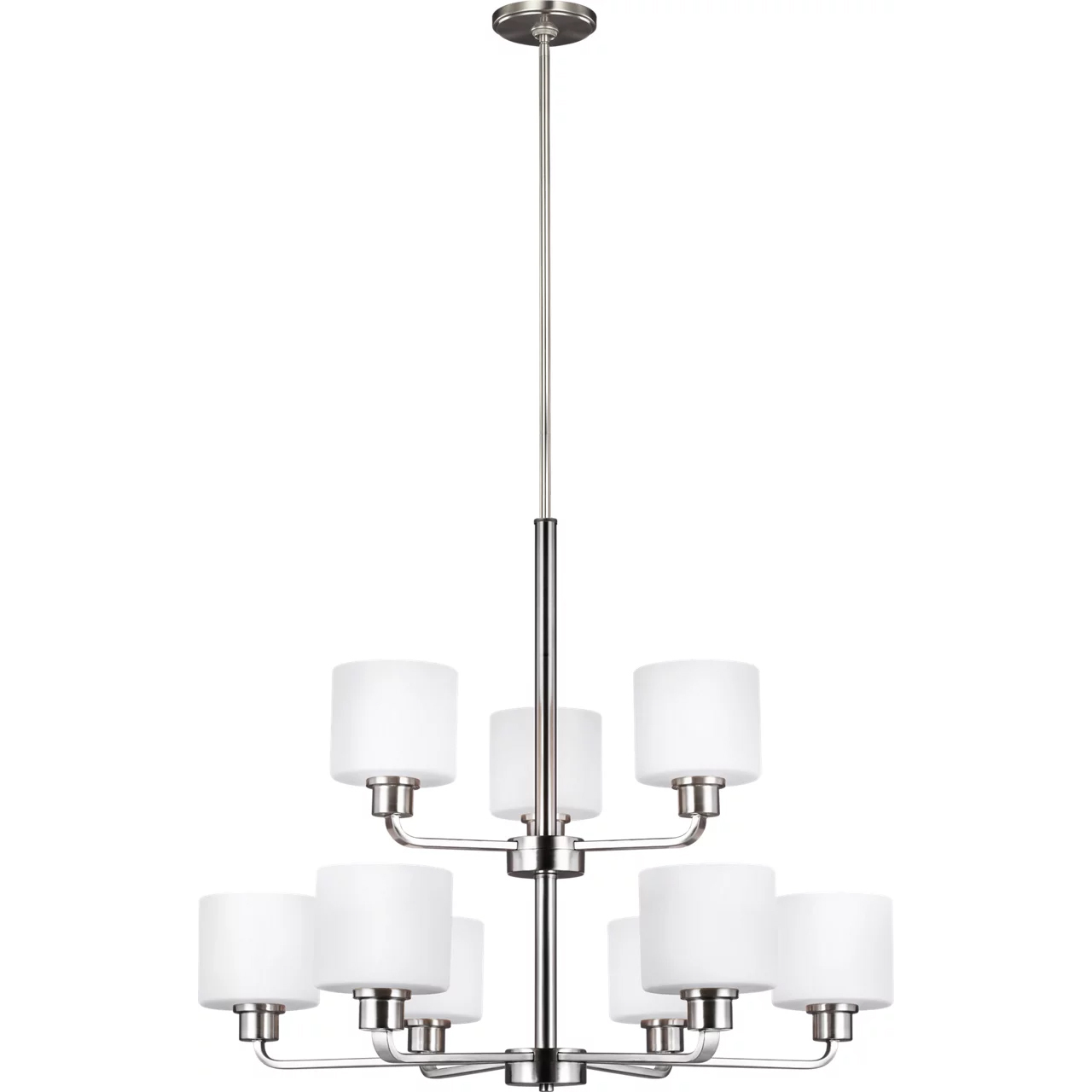 Canfield 9 Light 31.38 inch Brushed Nickel Chandelier Ceiling Light
