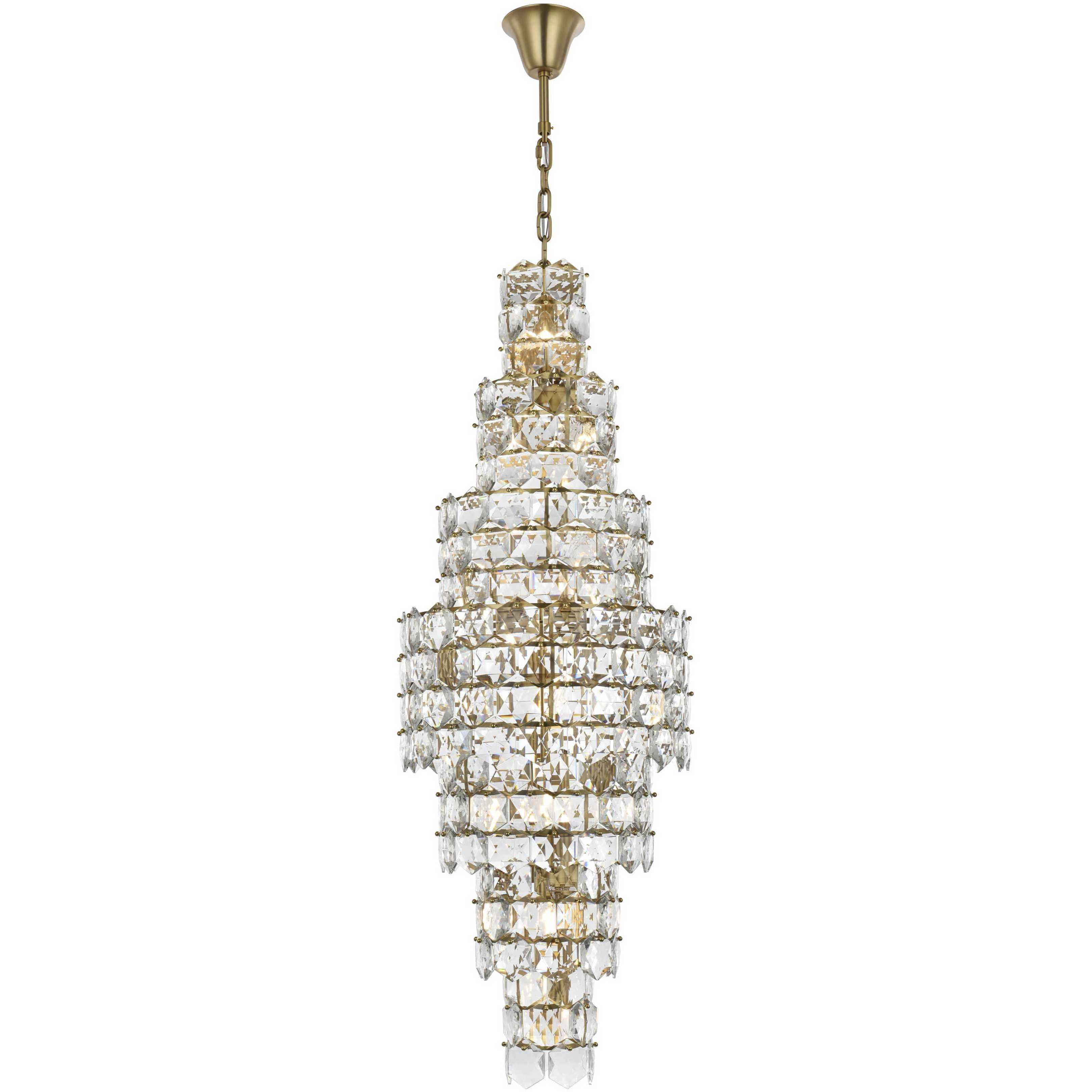 Adaline 26 Light 24 inch Satin Gold Chandelier Ceiling Light